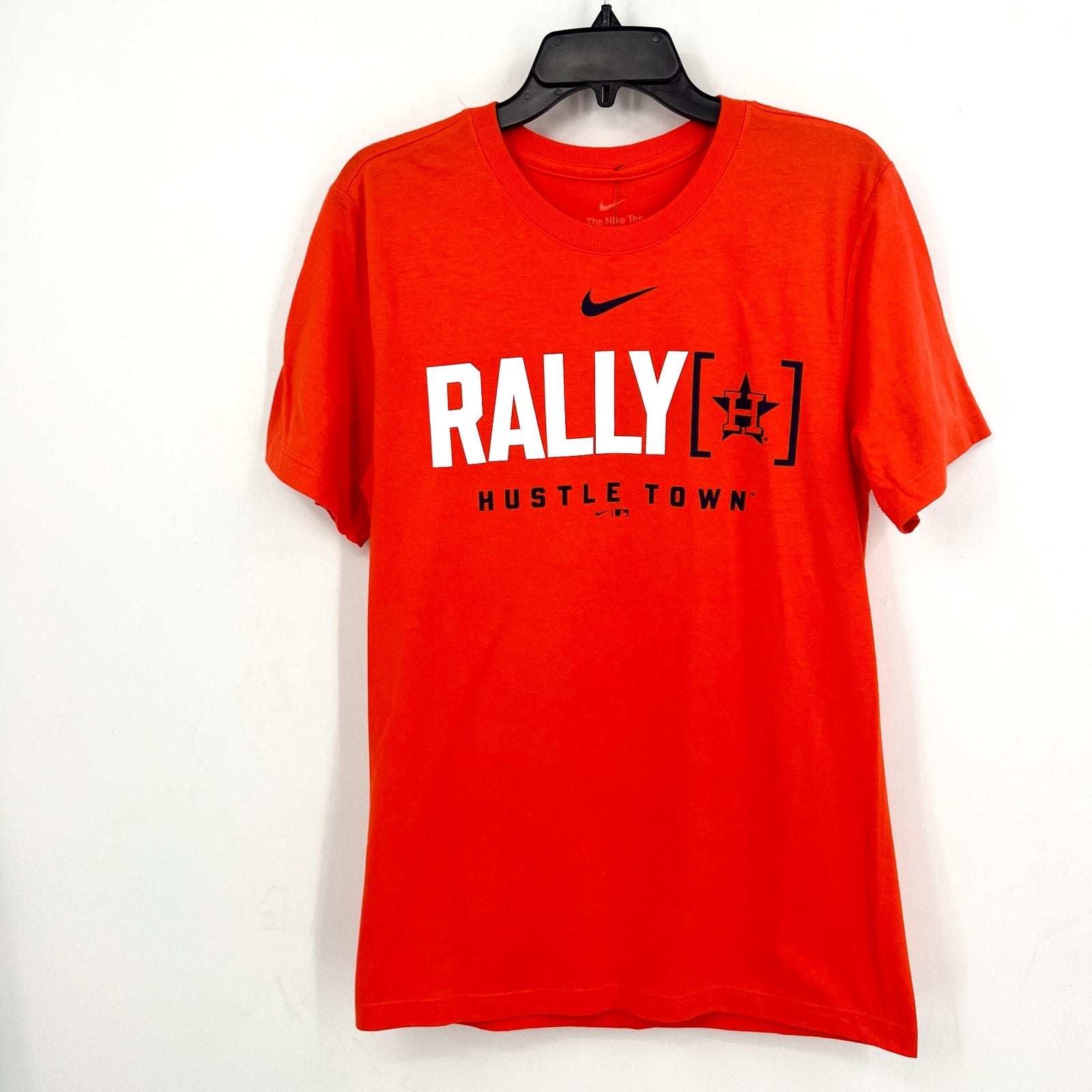 NIKE Mens Houston Astros Rally Home Graphic T-shirt Small Orange NWT
