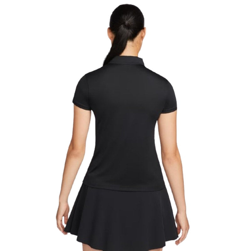 NIKE Women's Dri-FIT Victory Golf Polo Shirt XS Black Short Sleeve NWT