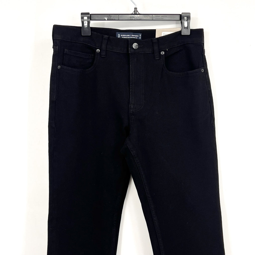 EVERLANE Uniform Men's Relaxed Jeans 32x30 Black 4-Way Stretch Organic NWT