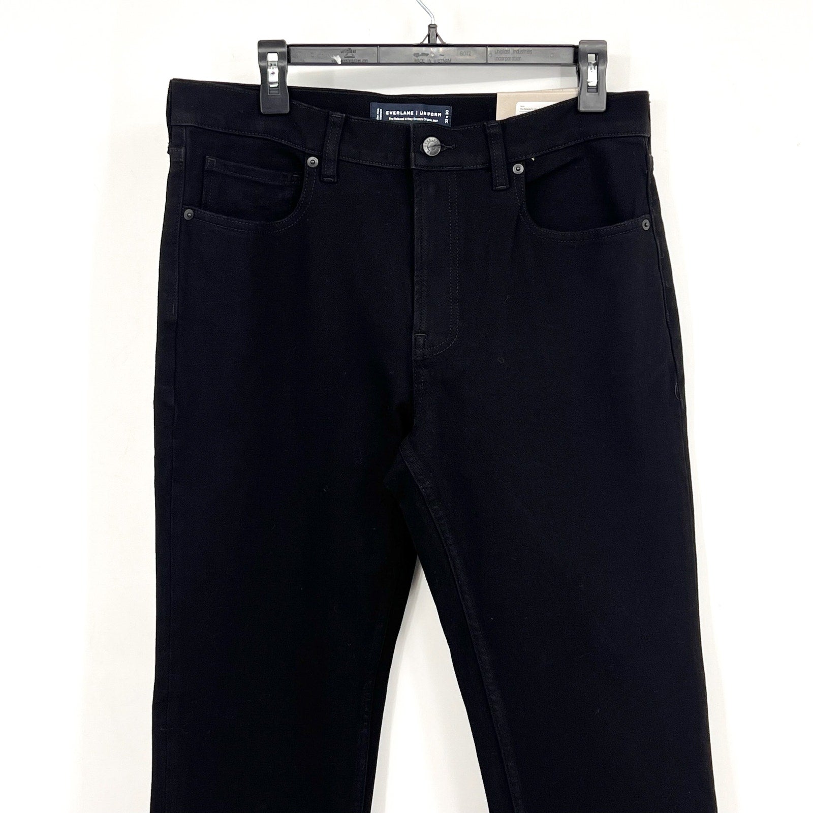 EVERLANE Uniform Men's Relaxed Jeans 32x30 Black 4-Way Stretch Organic NWT