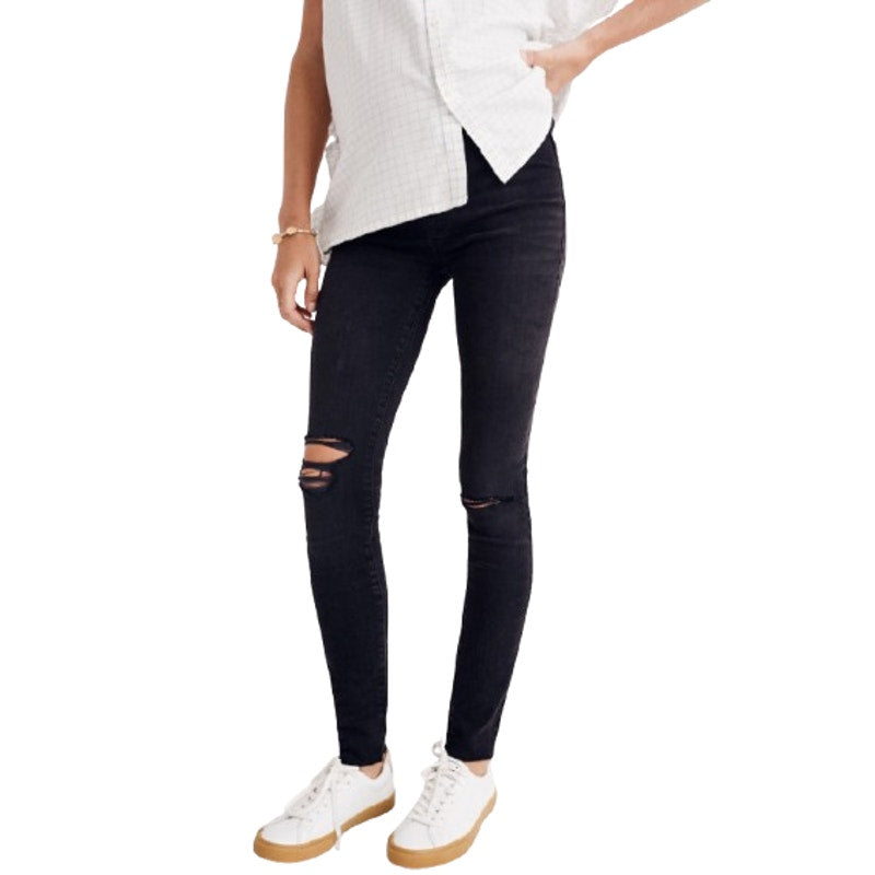 MADEWELL Maternity Over-the-Belly Skinny Jeans Size 25 Black Sea G7394 NWOT
