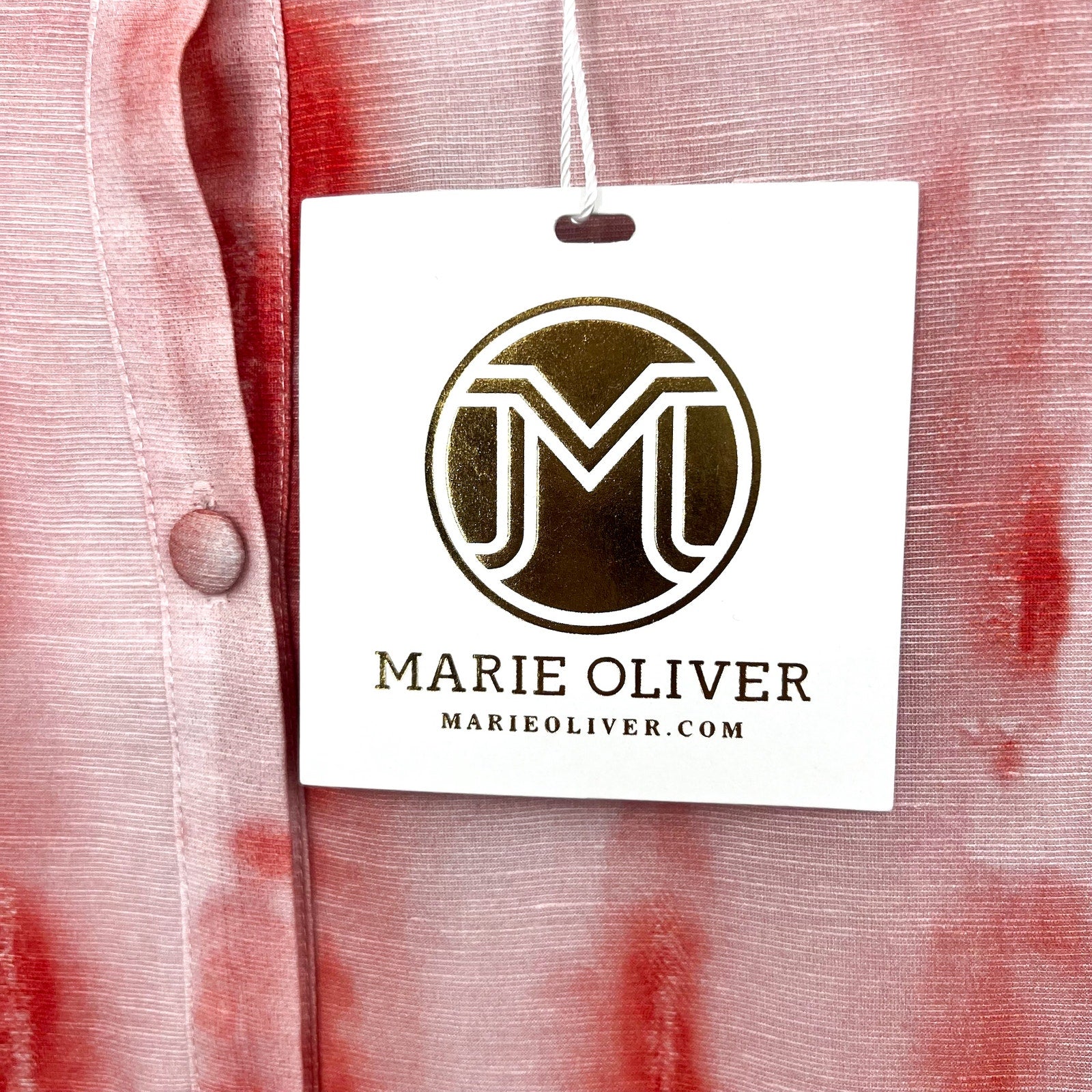MARIE OLIVER Women's Retta Shift Dress Small Pink Cranberry Dye Linen Silk NWT