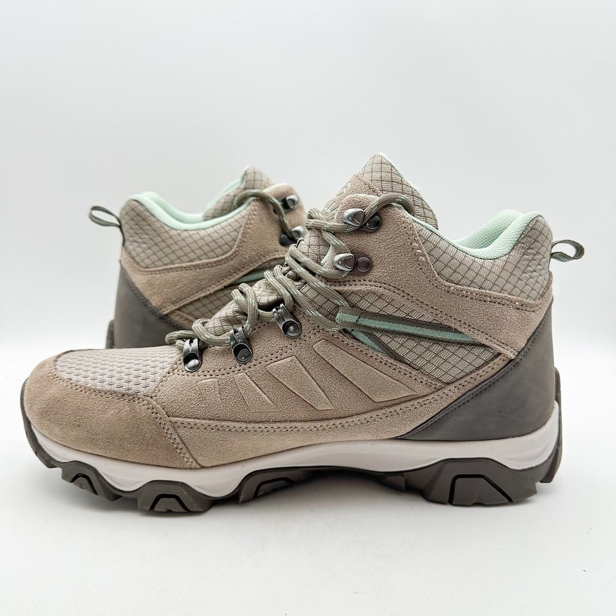 MAGELLAN OUTDOOR Womens Pro Explore Mid Trek Hiker Boots US 11 Beige WP NWOB