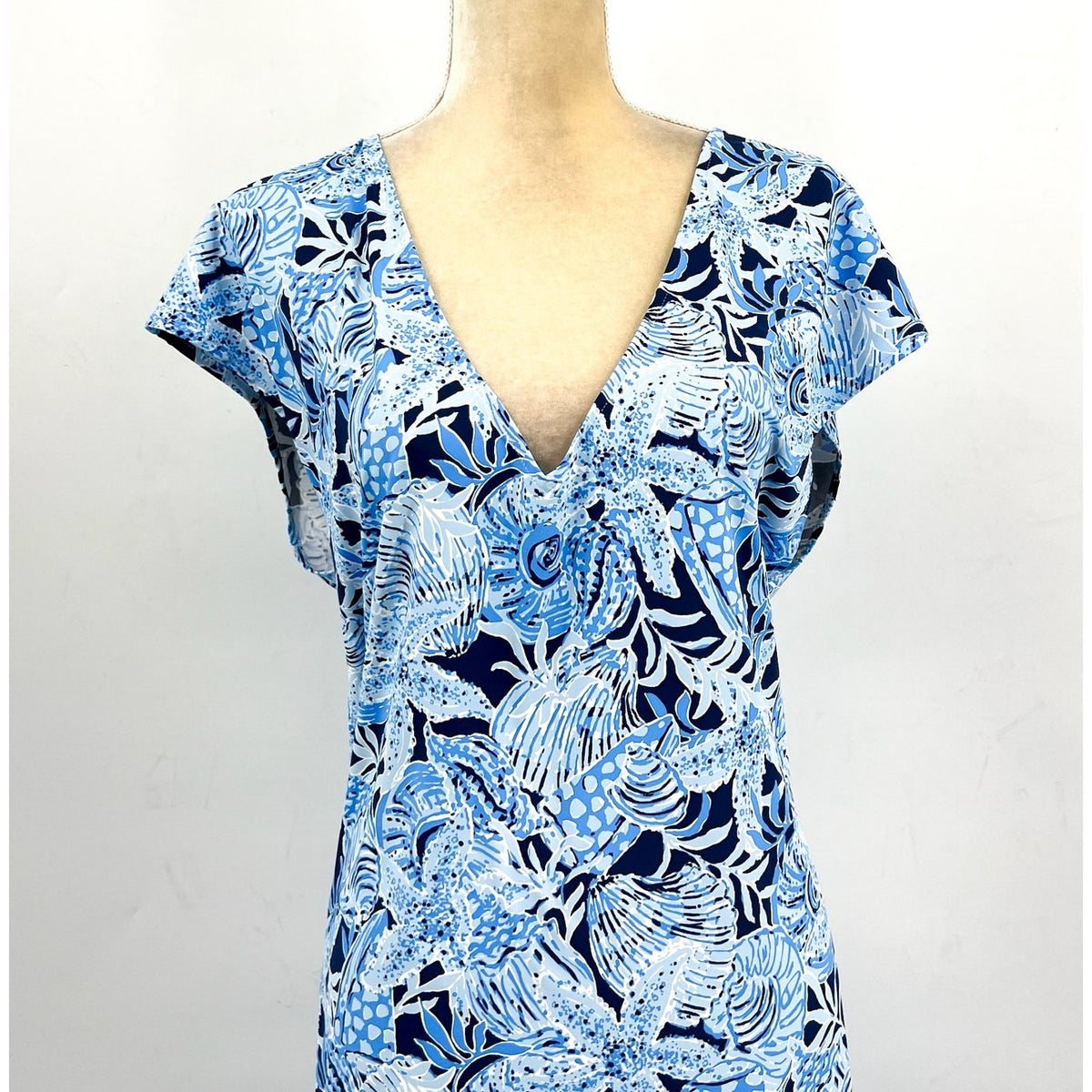 Lilly Pulitzer Talli Maxi Dress MEDIUM Bonaire Blue Coastal Cover Up Casual NWT