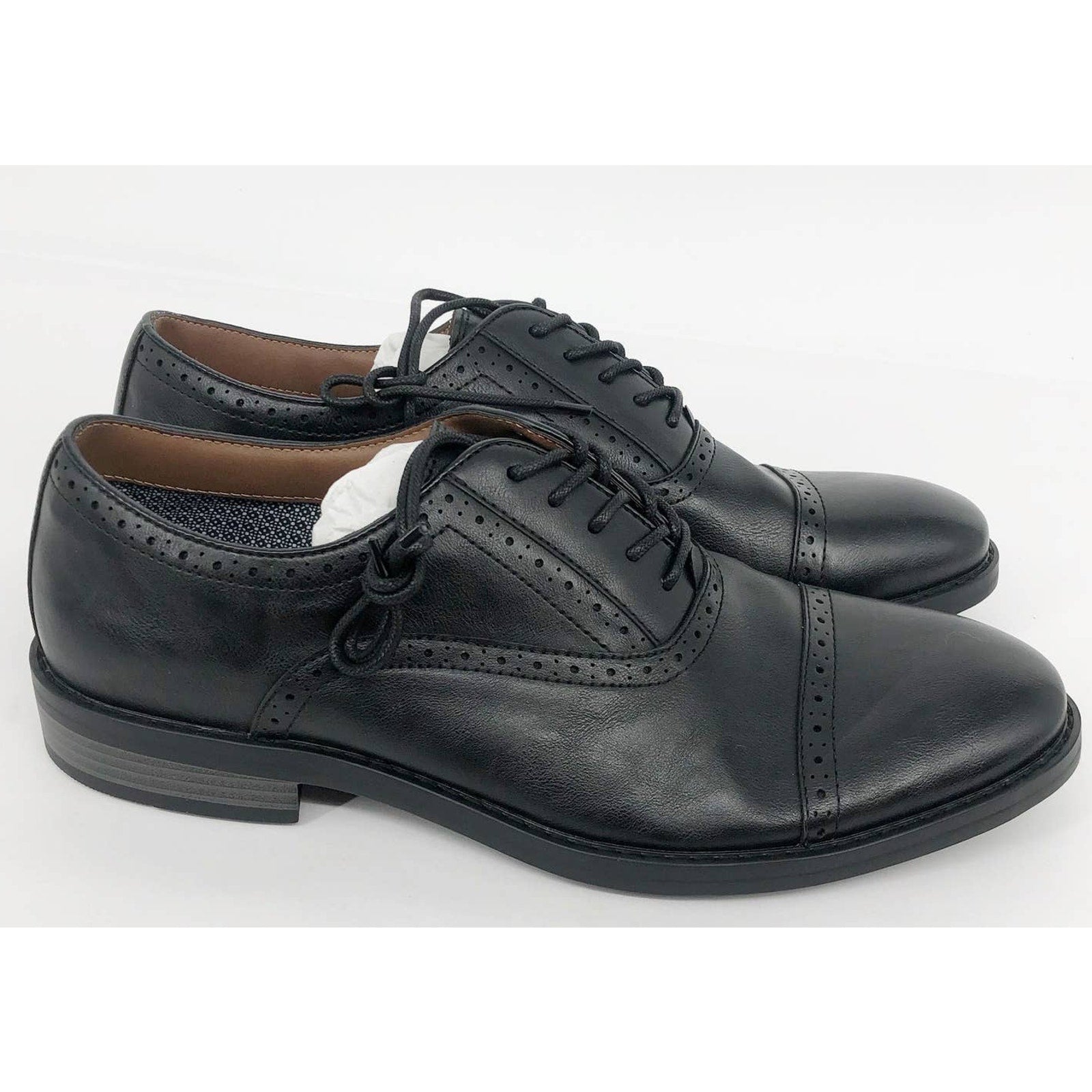 FAIRLANE & SONS Mens Feawin Flex Oxford Shoes 13 Black Leather Stitchfix NWOB