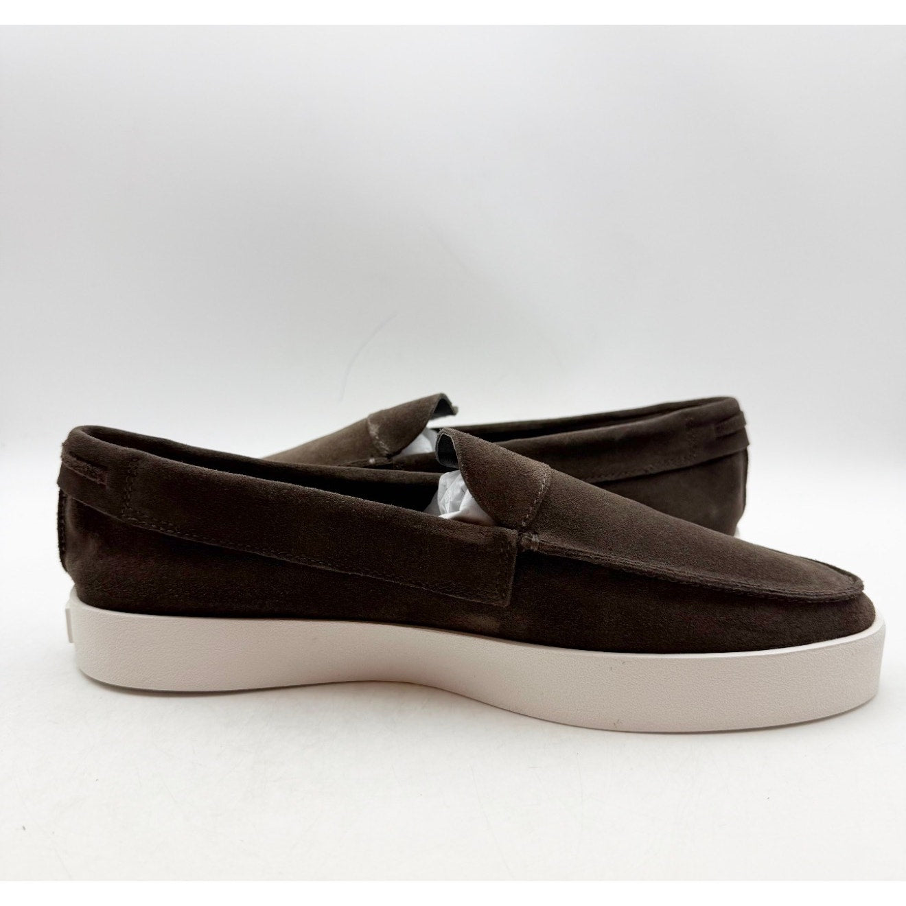 Saint Morta Men's Hemisphere Slip On Loafers Size 8 Brown White Suede NIB