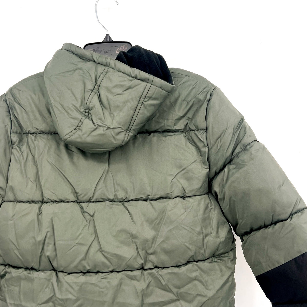 IXTREME Boy's Hooded Colorblock Puffer Winter Coat XL 14/16 Green Black NWT