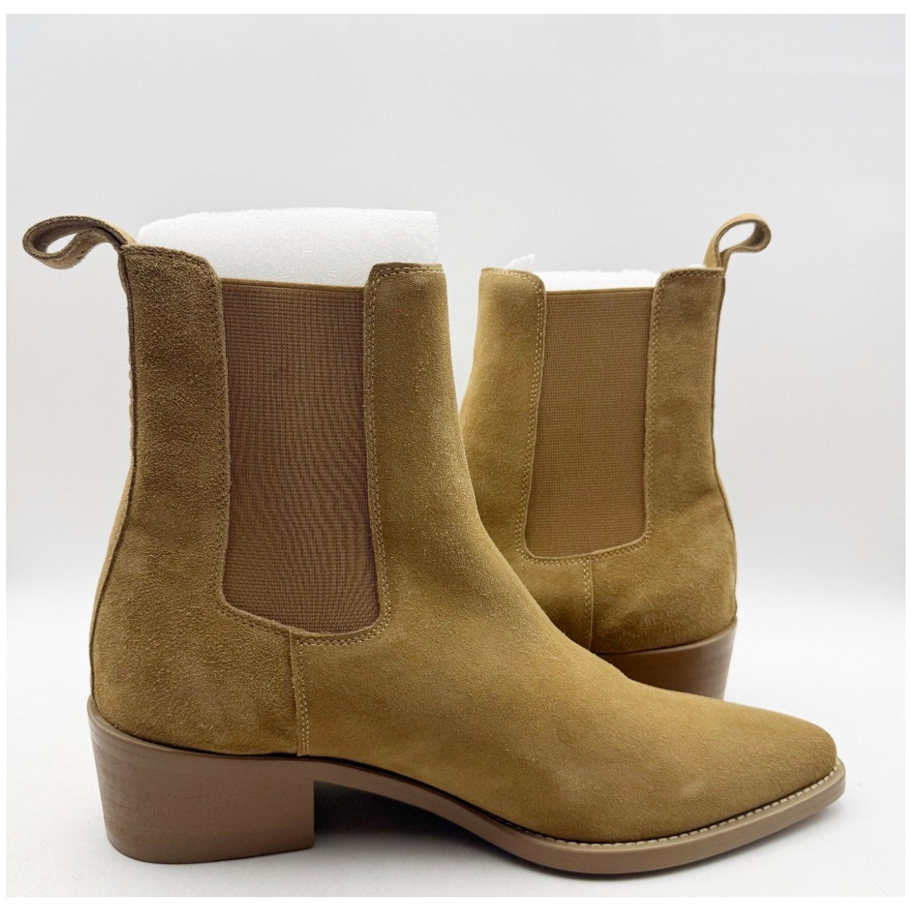 Saint Morta Men's Nomad Pointy Toe Chelsea Boot Size 9 EU 43 Tan Camel Suede NIB