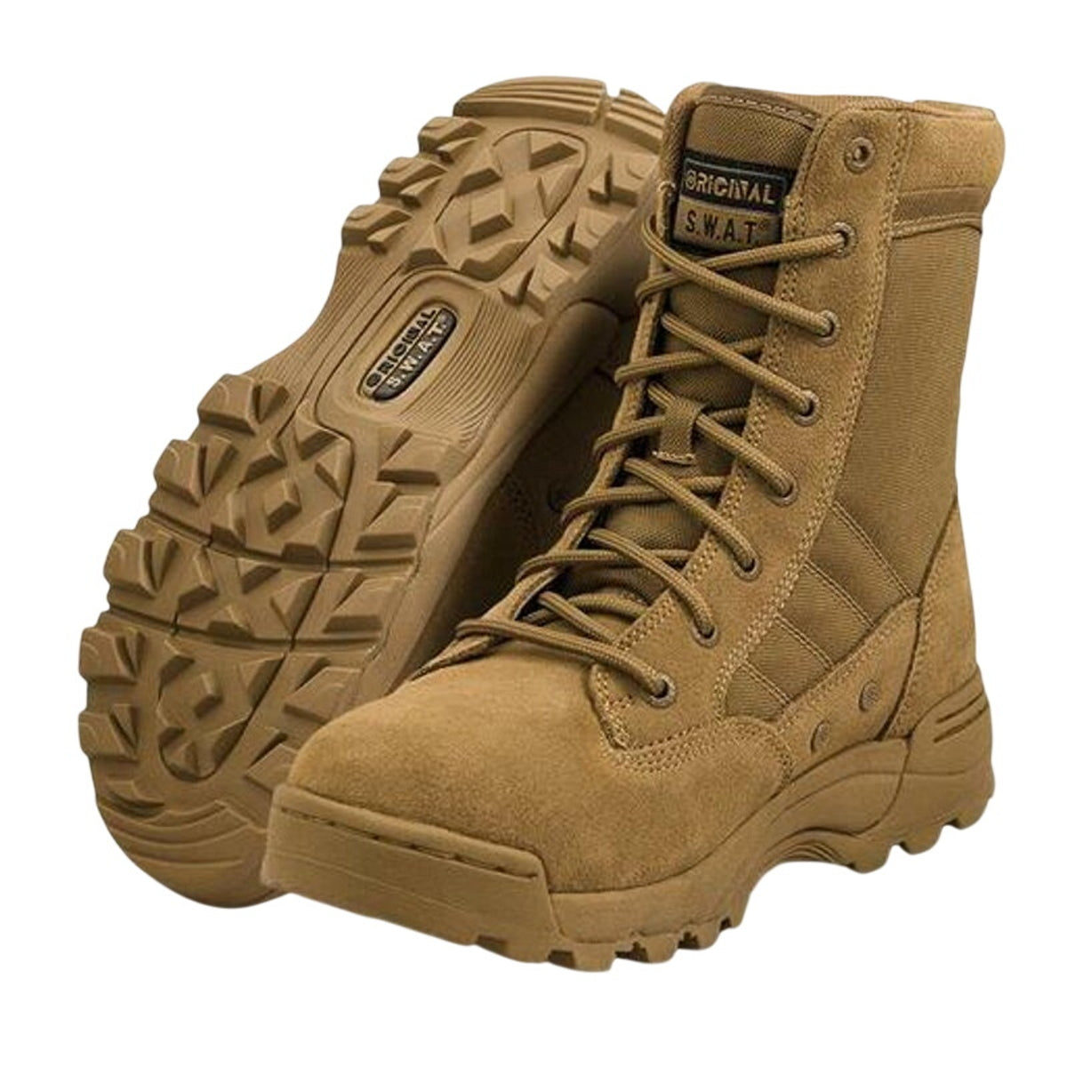 T3865. Original S.W.A.T.- MENS 15 WIDE- Classic 9" Boots Tan Coyote Slip Resistant NIB