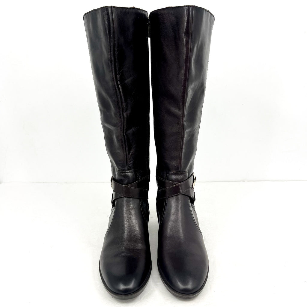 Naturalizer Womens Rena2 Knee High Boots US 8M Dark Brown Leather NWOB