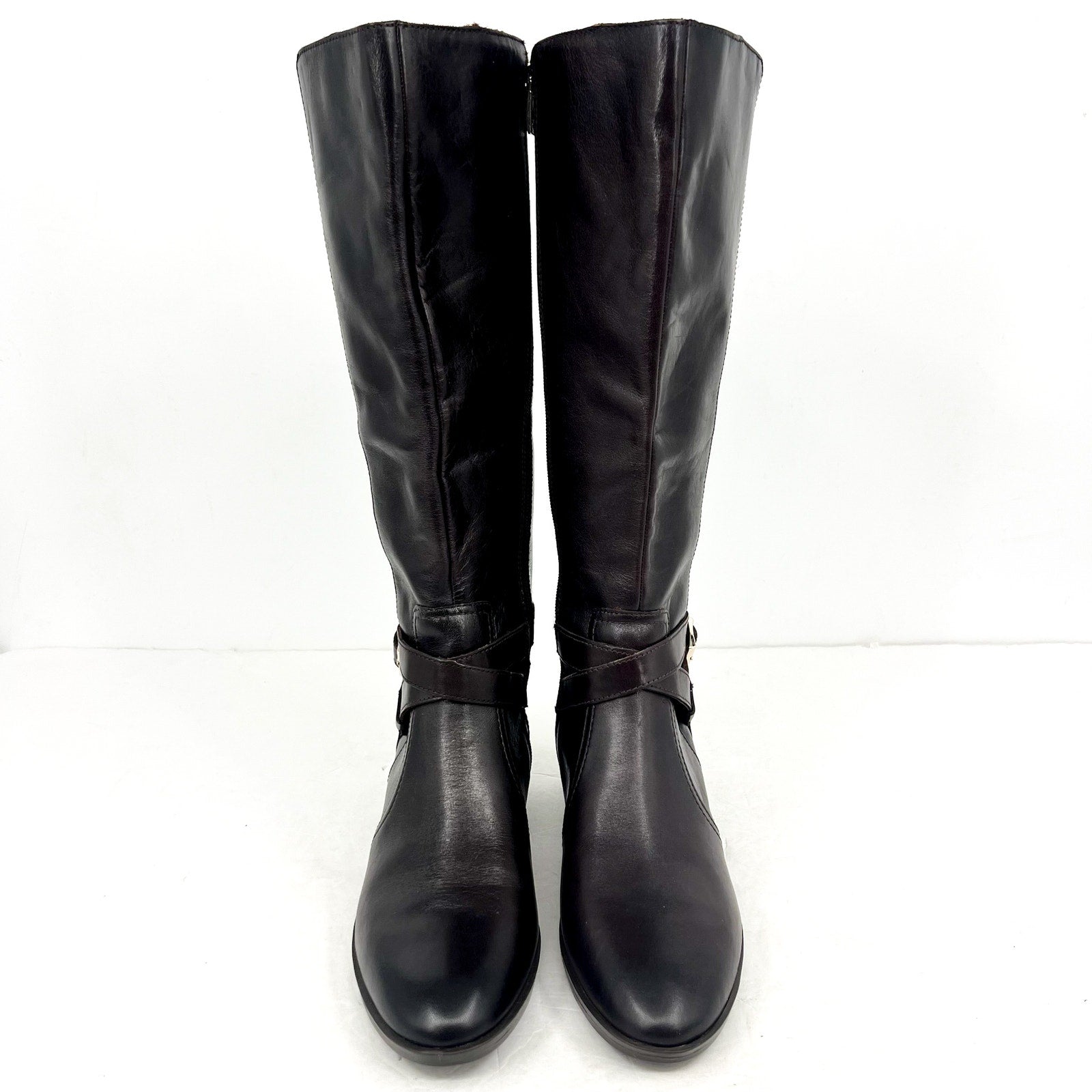 Naturalizer Womens Rena2 Knee High Boots US 8M Dark Brown Leather NWOB