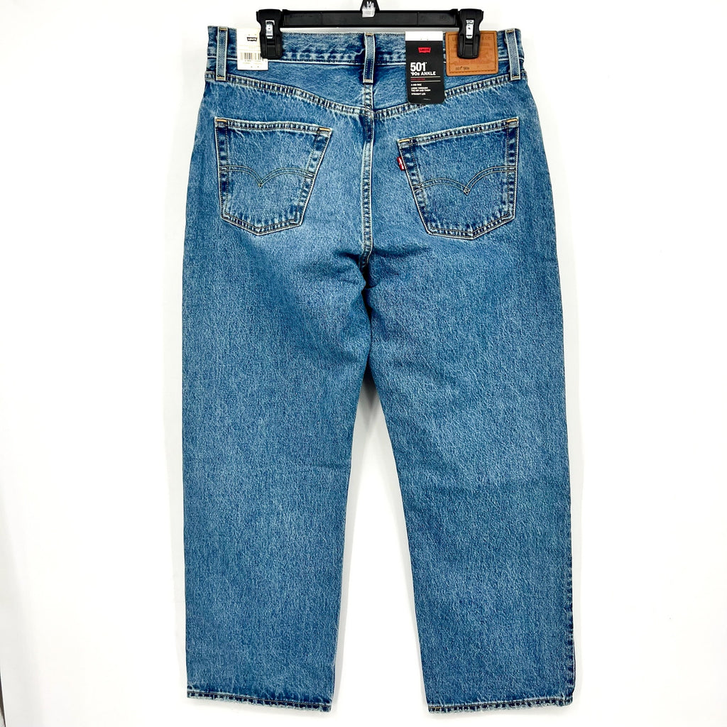 LEVI'S Womens 501 90's Ankle Jeans 31x27 US 12 Mid Rise Straight A9150-0002 NWT