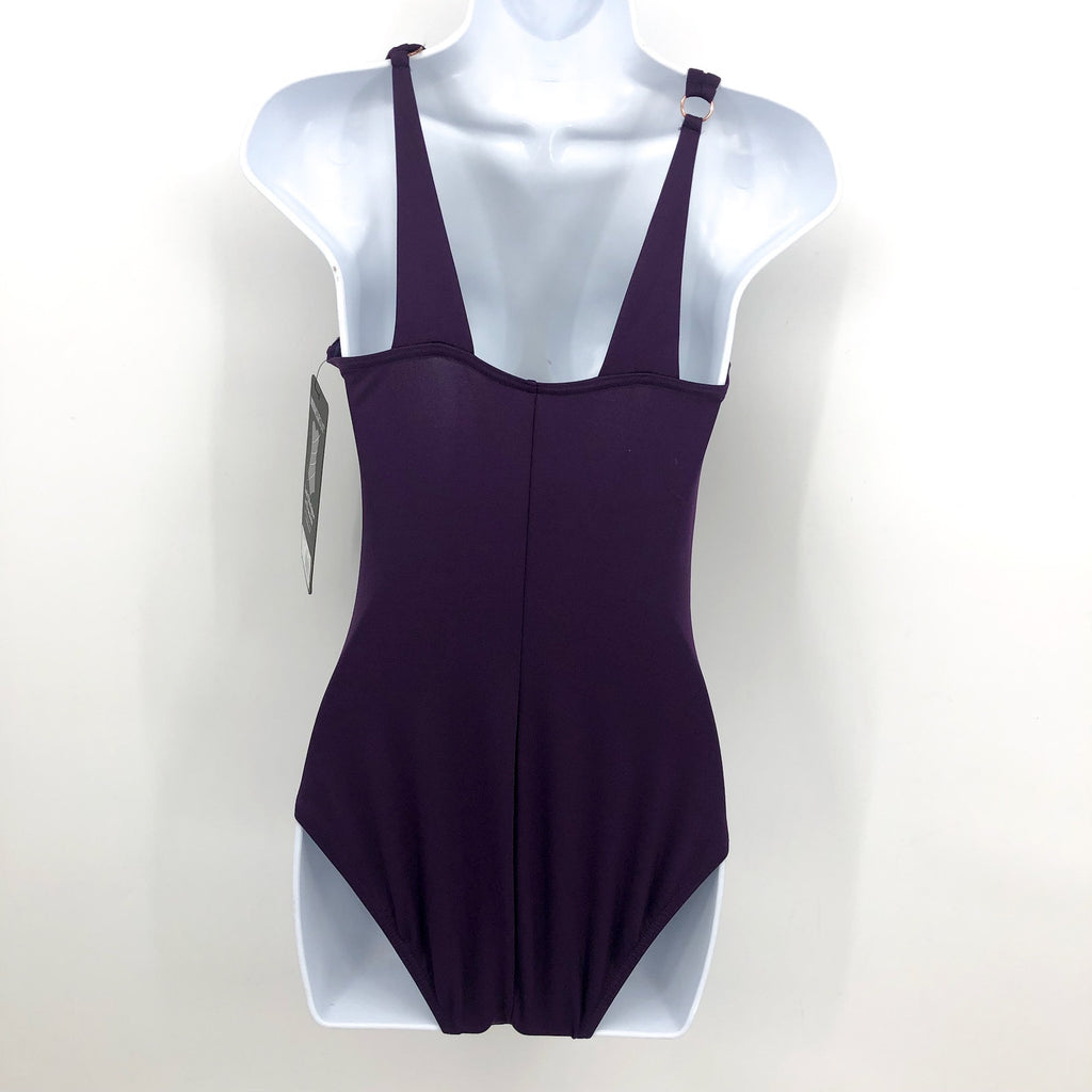 MIRACLESUIT Azura One Piece Swimsuit Size 6 Purple Sangria Illusionists NWT