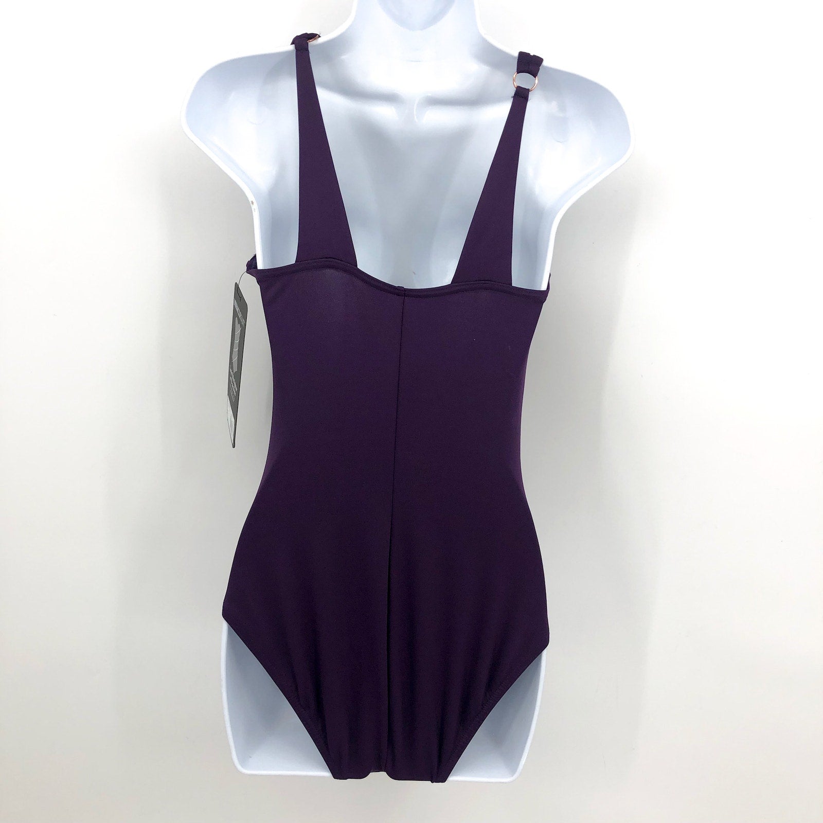 MIRACLESUIT Azura One Piece Swimsuit Size 6 Purple Sangria Illusionists NWT