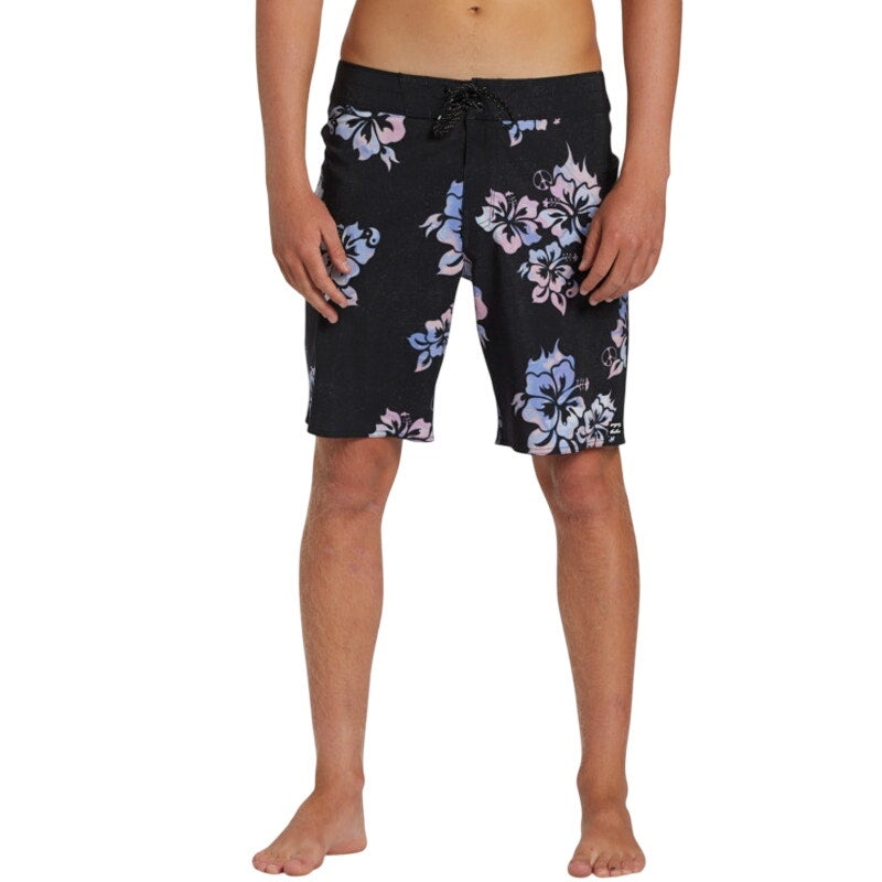 BILLABONG Mens Sundays Pro 19" Board Shorts Size 36 Black Floral Drawstring NWT