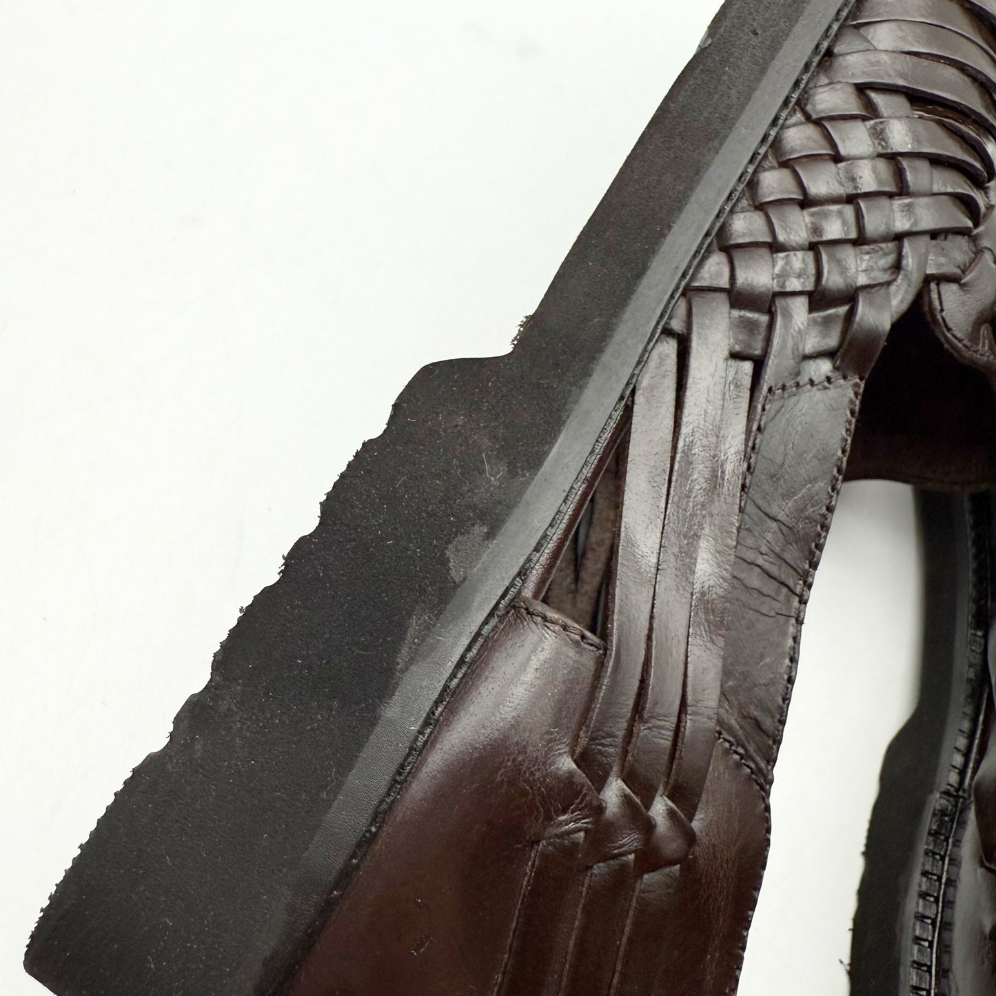 Deer Stags Mens Antonio Sandals US 11 M EU 44 Dark Brown Leather NIB