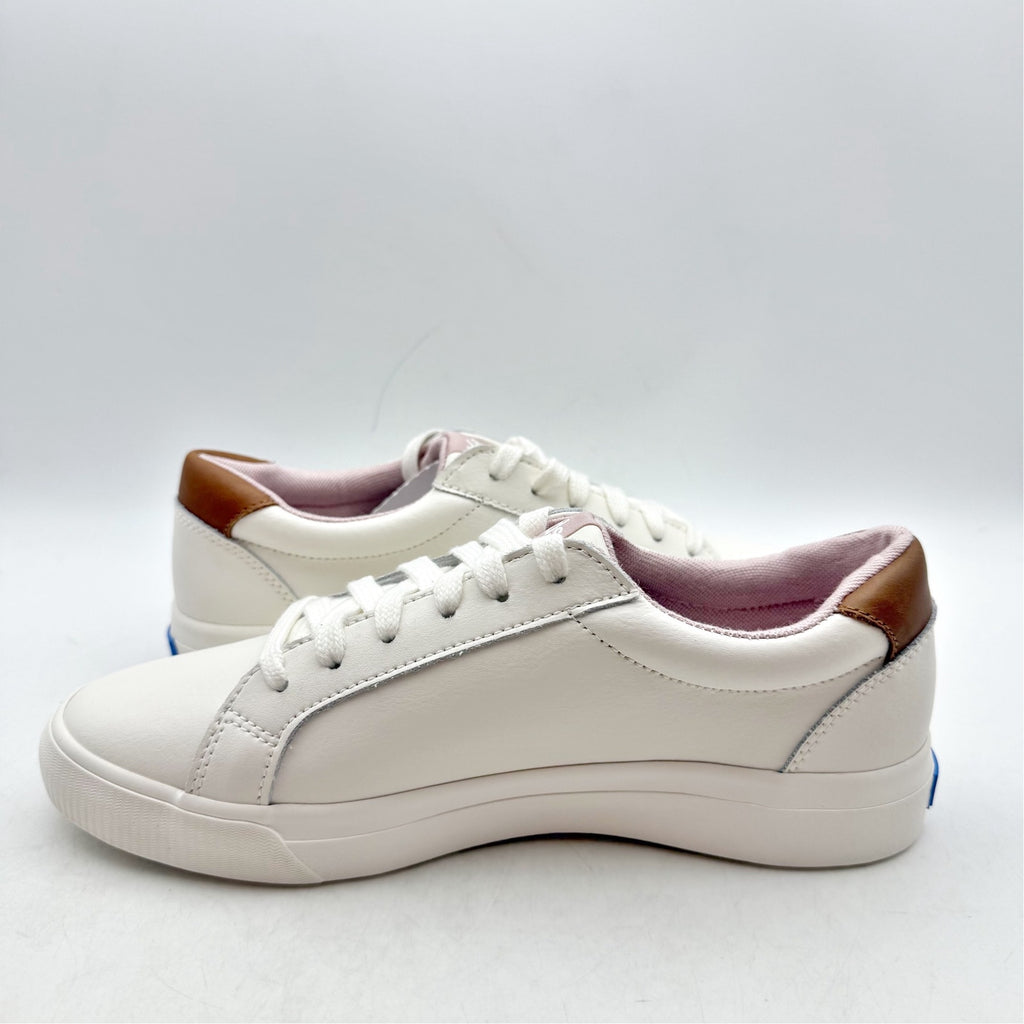 Keds Womens Pursuit Casual Court Sneakers Size 7 M White Leather NIB