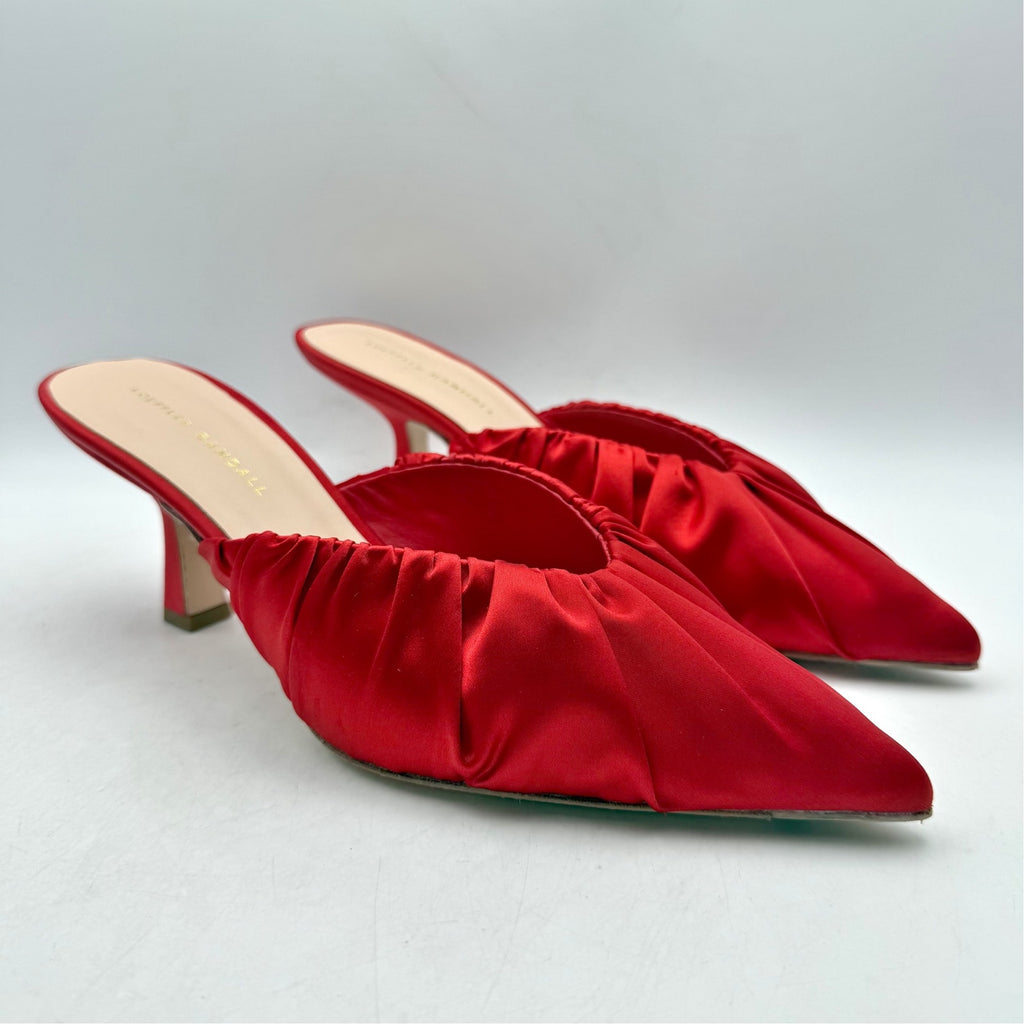 Loeffler Randall Womens Inez Mule Heels US 9 B EU 40 Red Satin NIB
