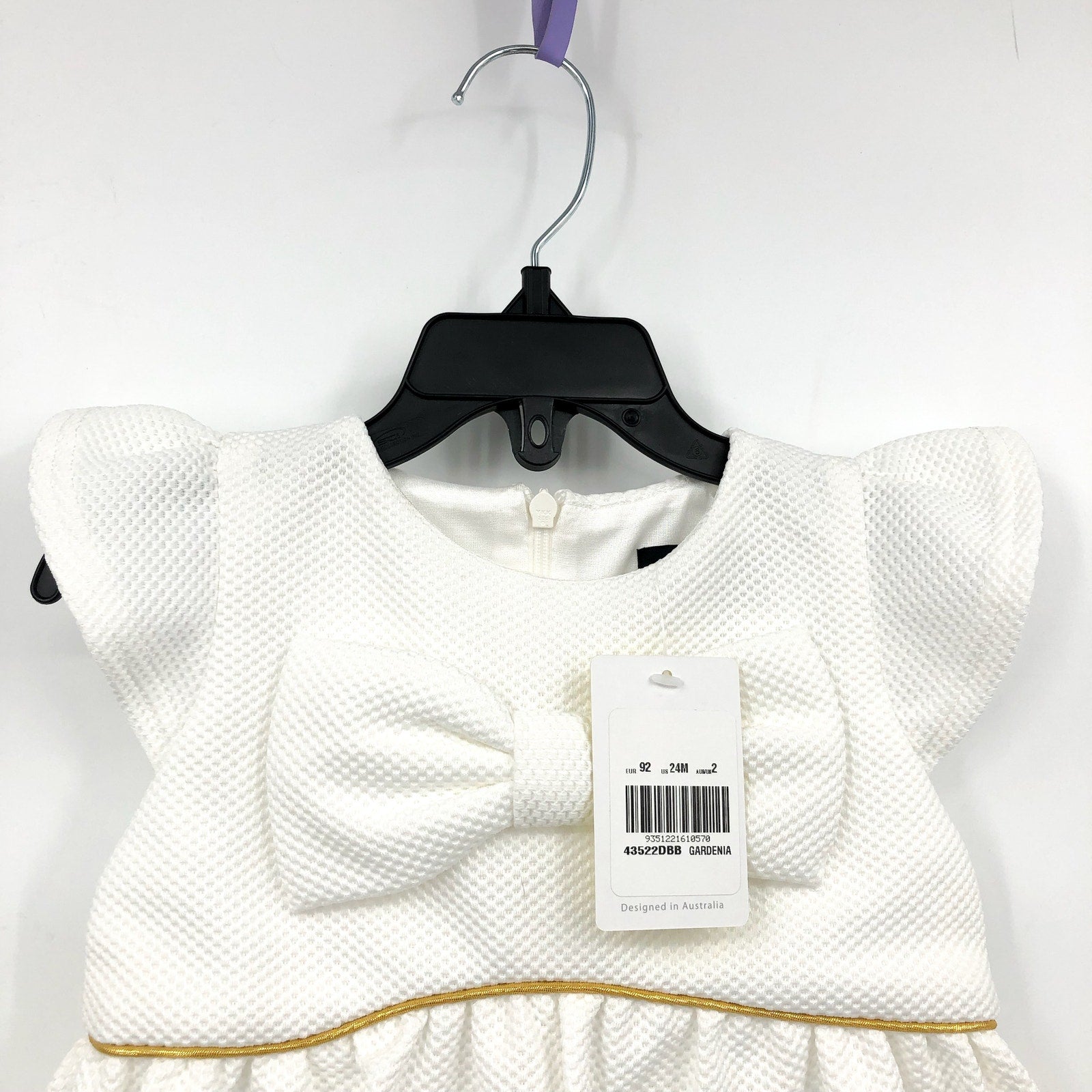 BARDOT Toddler Girls Waffle-Knit Mini Dress 24 Months Gardenia White NWT