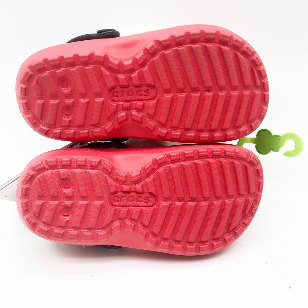 Crocs Unisex Santa Classic Clogs Little Kids 11 Festive Red White Black NWT