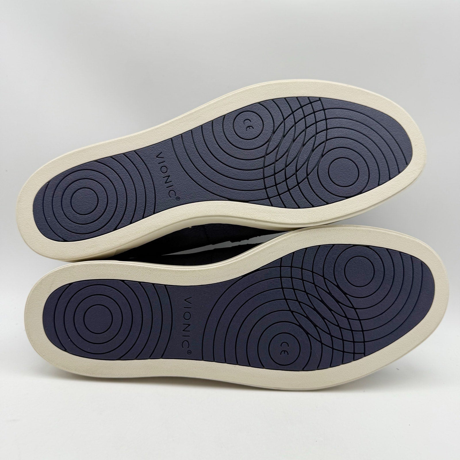 Vionic Mens Thompson Loafers US 11.5 M EU 44.5 Navy Blue Suede NIB
