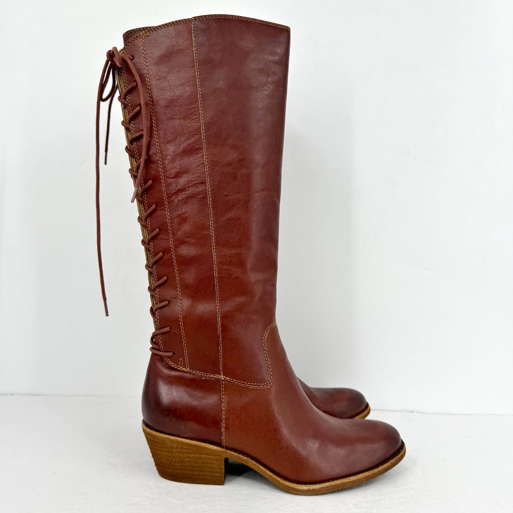 Sofft Women Sharnell II Knee High Boots US 9 Dark Brown Leather Waterproof NWOB