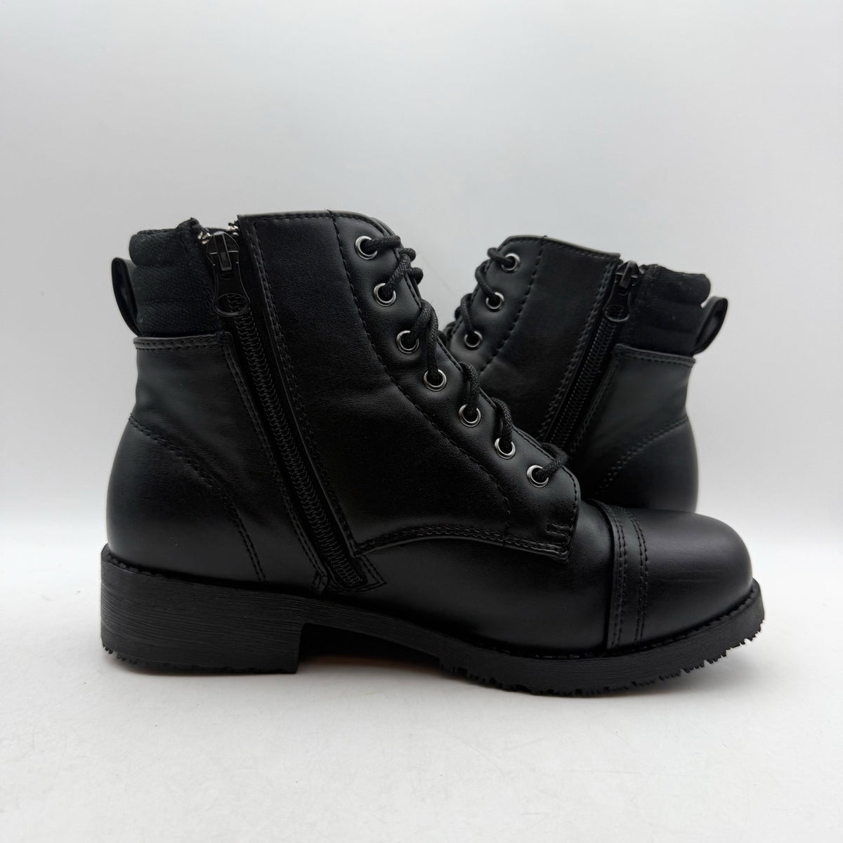 LaForst Womens Combat Ankle Boots US 8 US 38 Black Slip Resistant NWOB