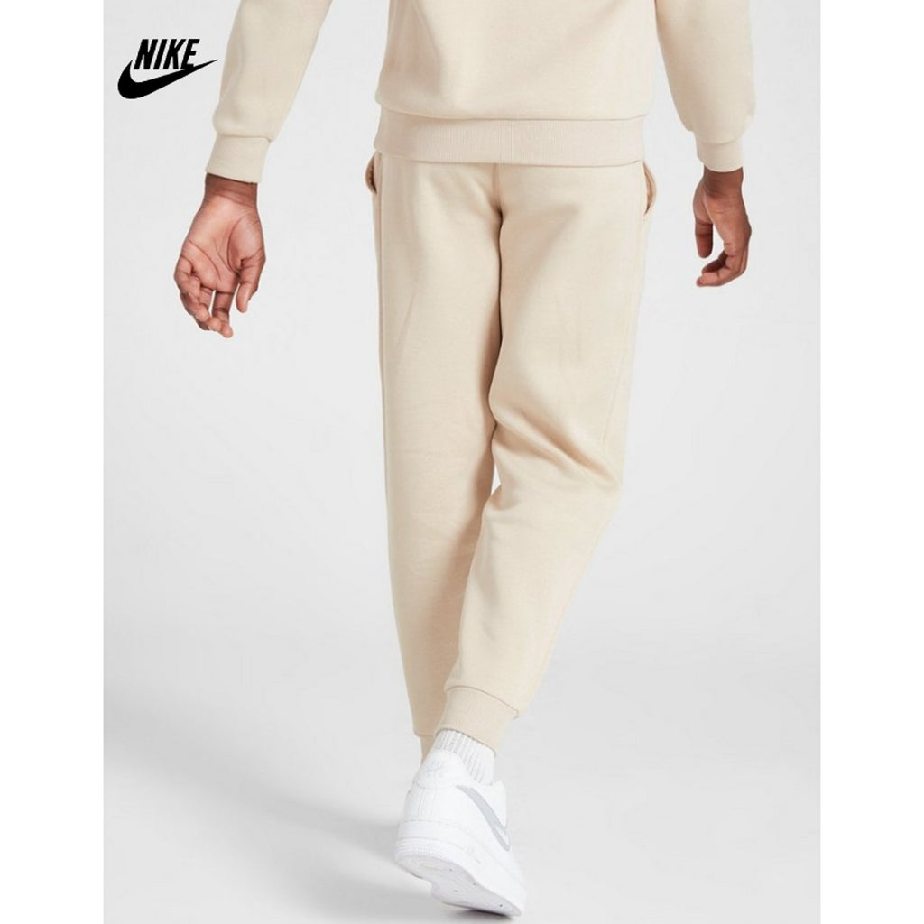 NIKE Kids Sportswear Club Fleece Joggers Pants Medium Cream White Boys Girls NWT