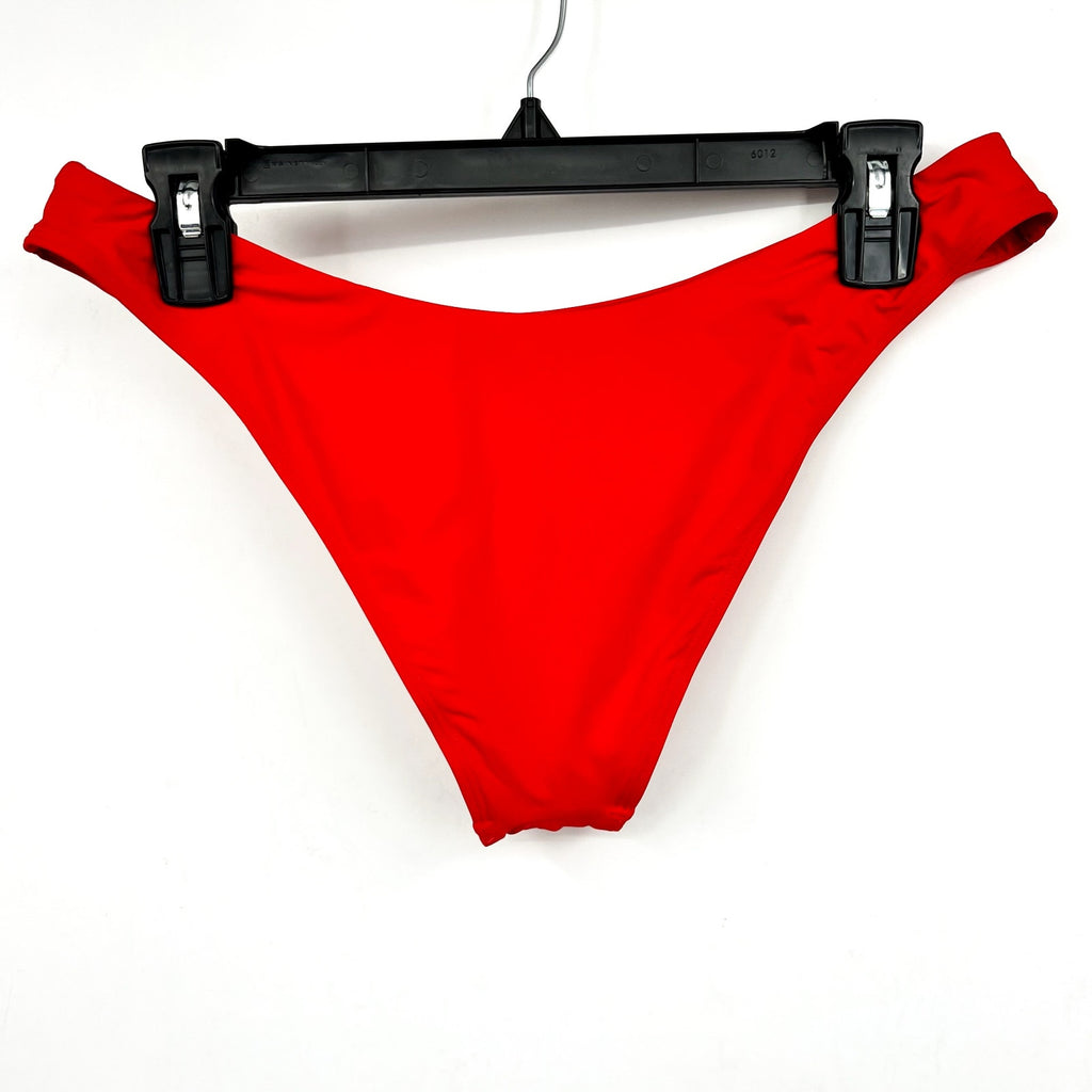 L*SPACE Women's Rocky Classic Bikini Bottoms Large Red Flame Low Rise NWOT