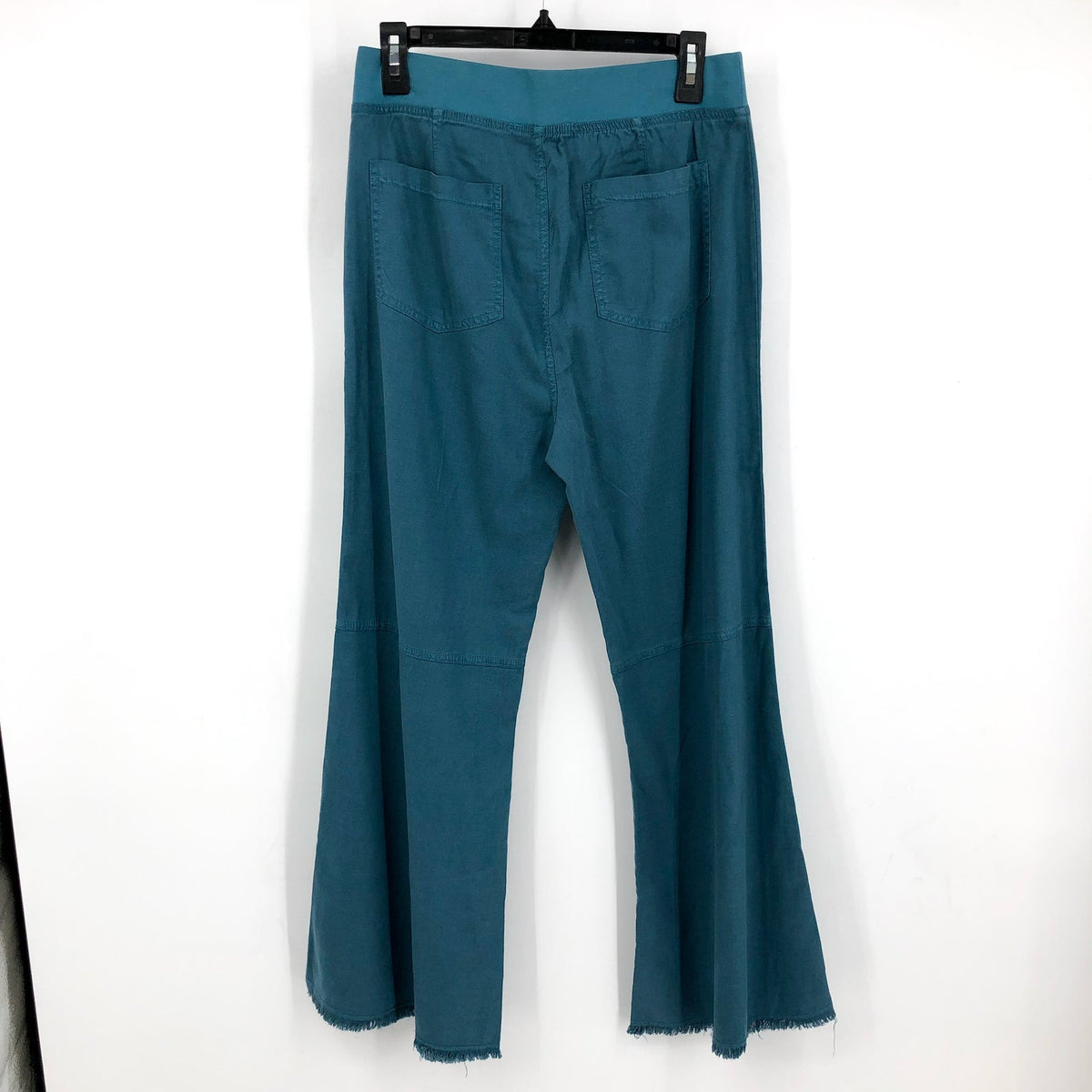 XCVI Women's Hydra Flare Pants Small Blue Safe Harbor Stretch Frayed Hem NWT