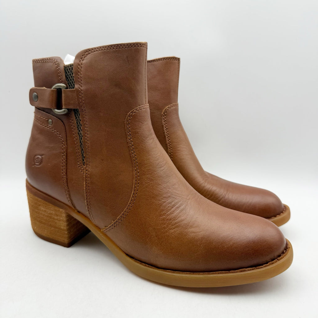 Born Womens Reis Ankle Boots US 9 M EU 39.5 Brown Leather Booties NIB