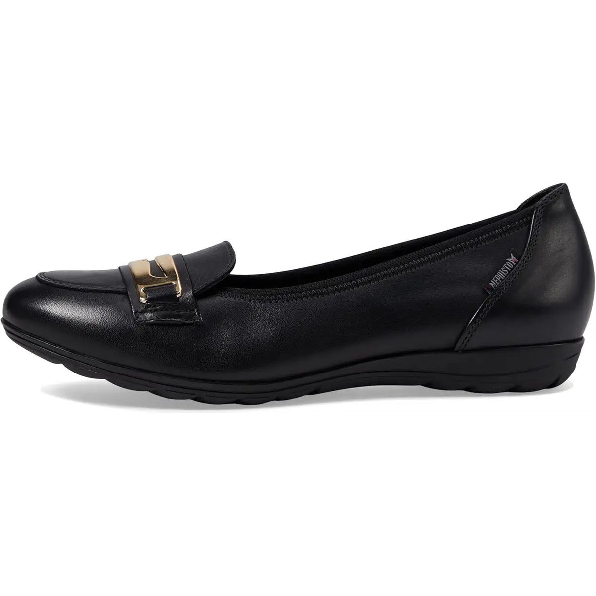 Mephisto Womens Electra Flats EU 38.5 US Size 8.5 Black Leather NIB