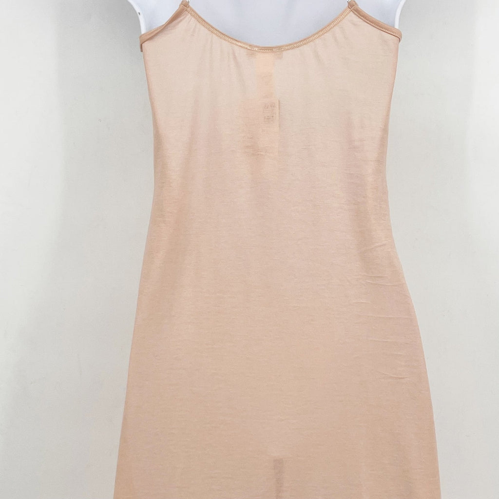 HANRO Women's Ultralight Cotton Bodydress Small Beige Sleeveless 1828 NWT