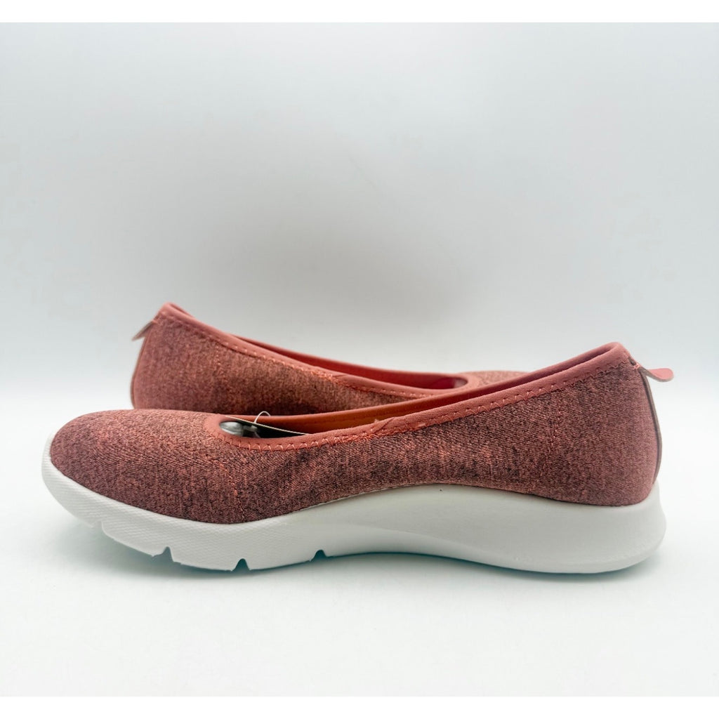 Spenco Womens Daily Stretch Jersey Slip-On Shoes Size 8 Red Terracotta NIB