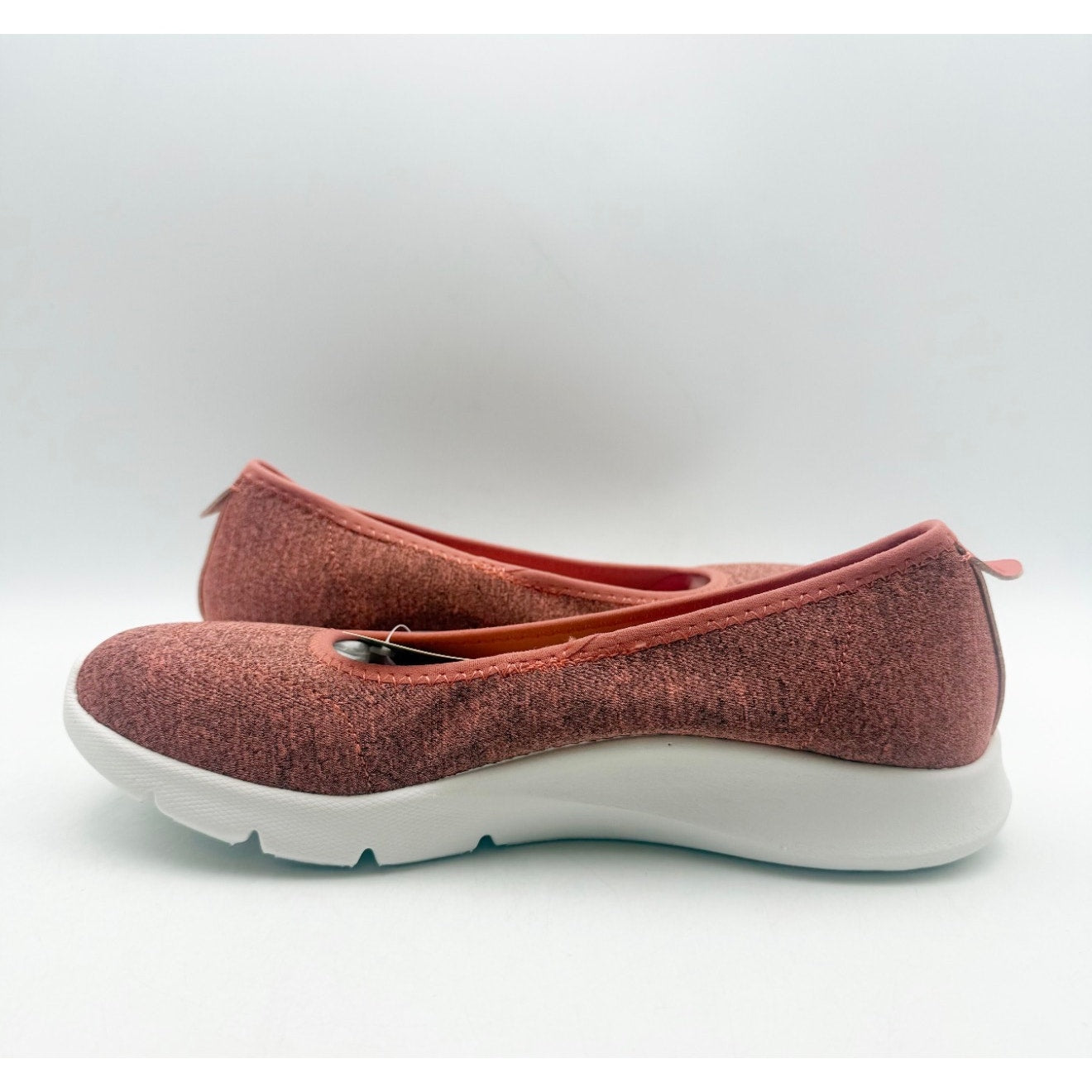 Spenco Womens Daily Stretch Jersey Slip-On Shoes Size 8 Red Terracotta NIB