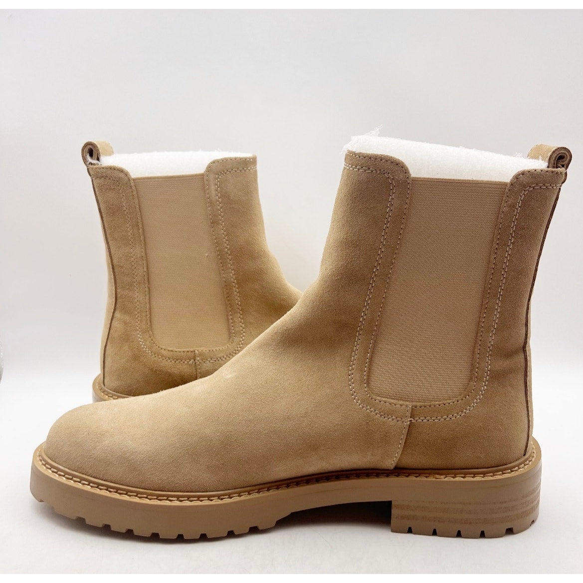 Saint Morta Men's Chunky Chelsea Boots Size 11 EU 45 Tan Suede NIB