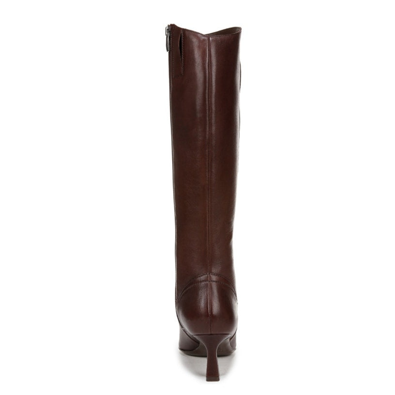 Naturalizer Women Deesha Knee High Boots US 8.5 M NARROW CALF Brown Leather NIB