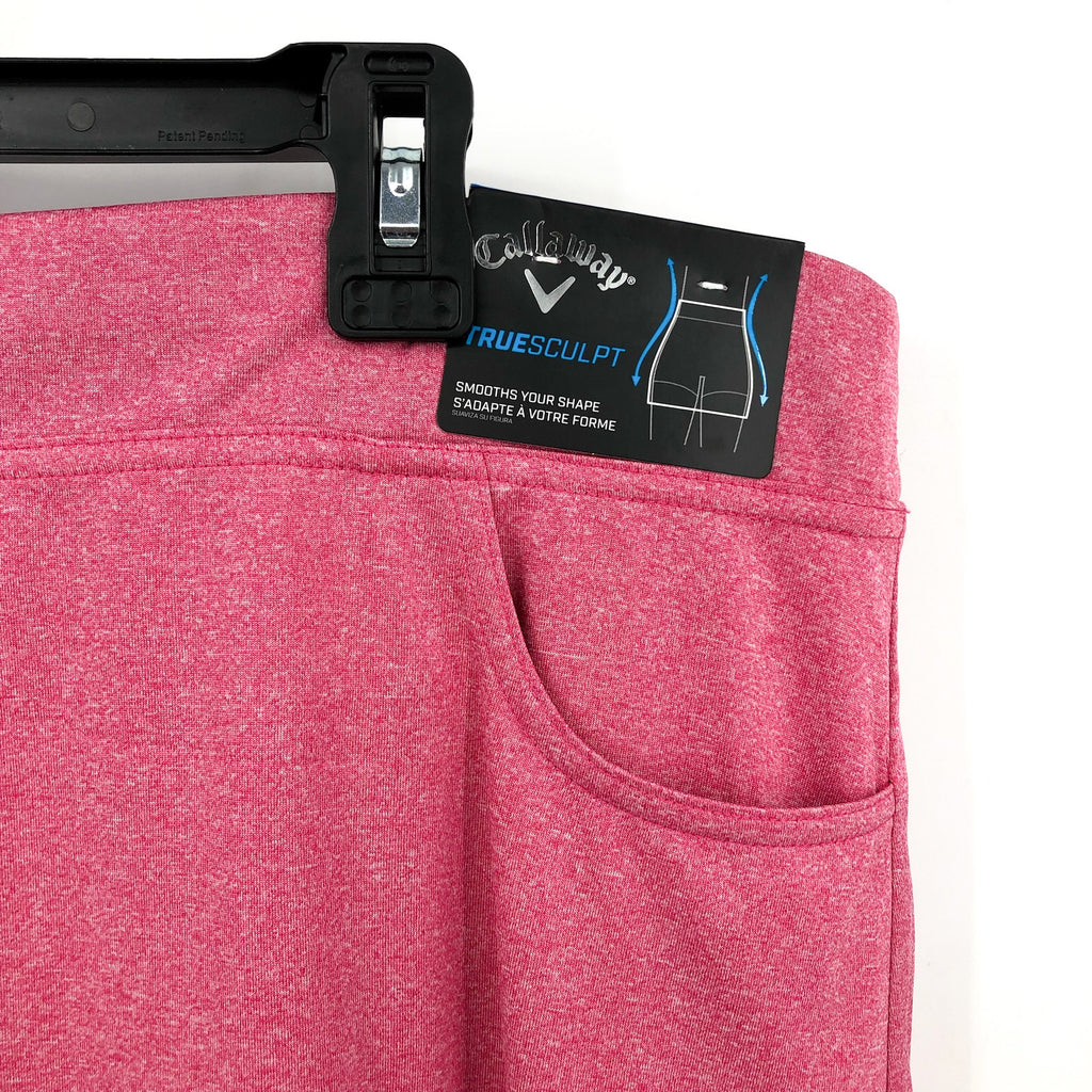 CALLAWAY Women's Opti Dri True Sculpt Golf Skort XL Pink Peacock Heather NWT