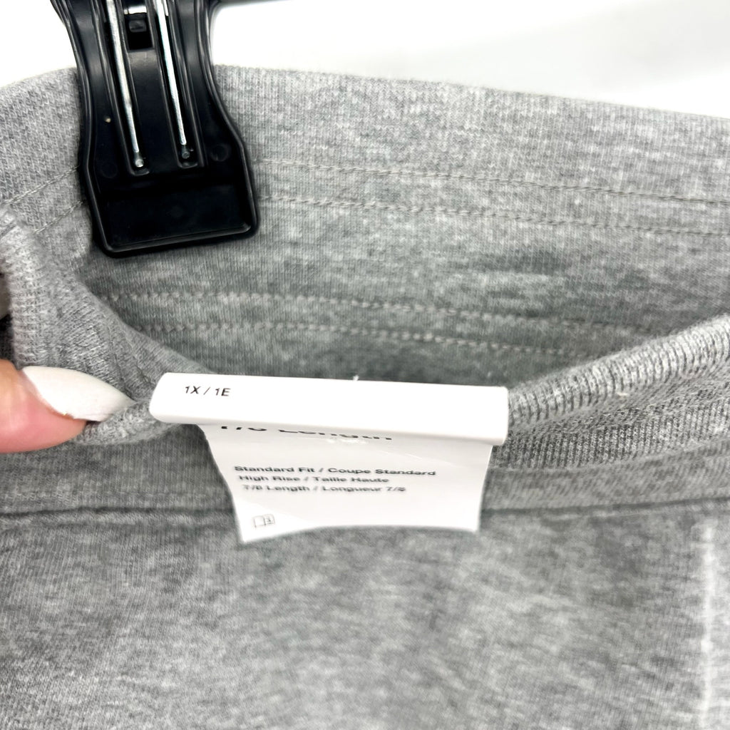 NIKE Womens Dri-Fit One 7/8 French Terry Joggers 1X Grey Sweatpants NWT