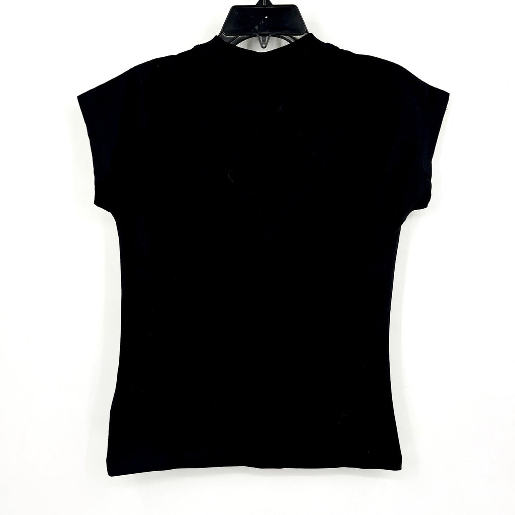 ADIDAS Women's Essentials Linear Cotton Tee Small Black White Short Sleeve NWT