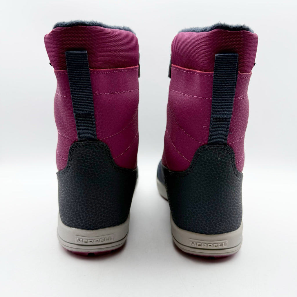 Merrell Big Kids Snow Storm Winter Boots Size 7 Pink Berry Navy Waterproof NIB