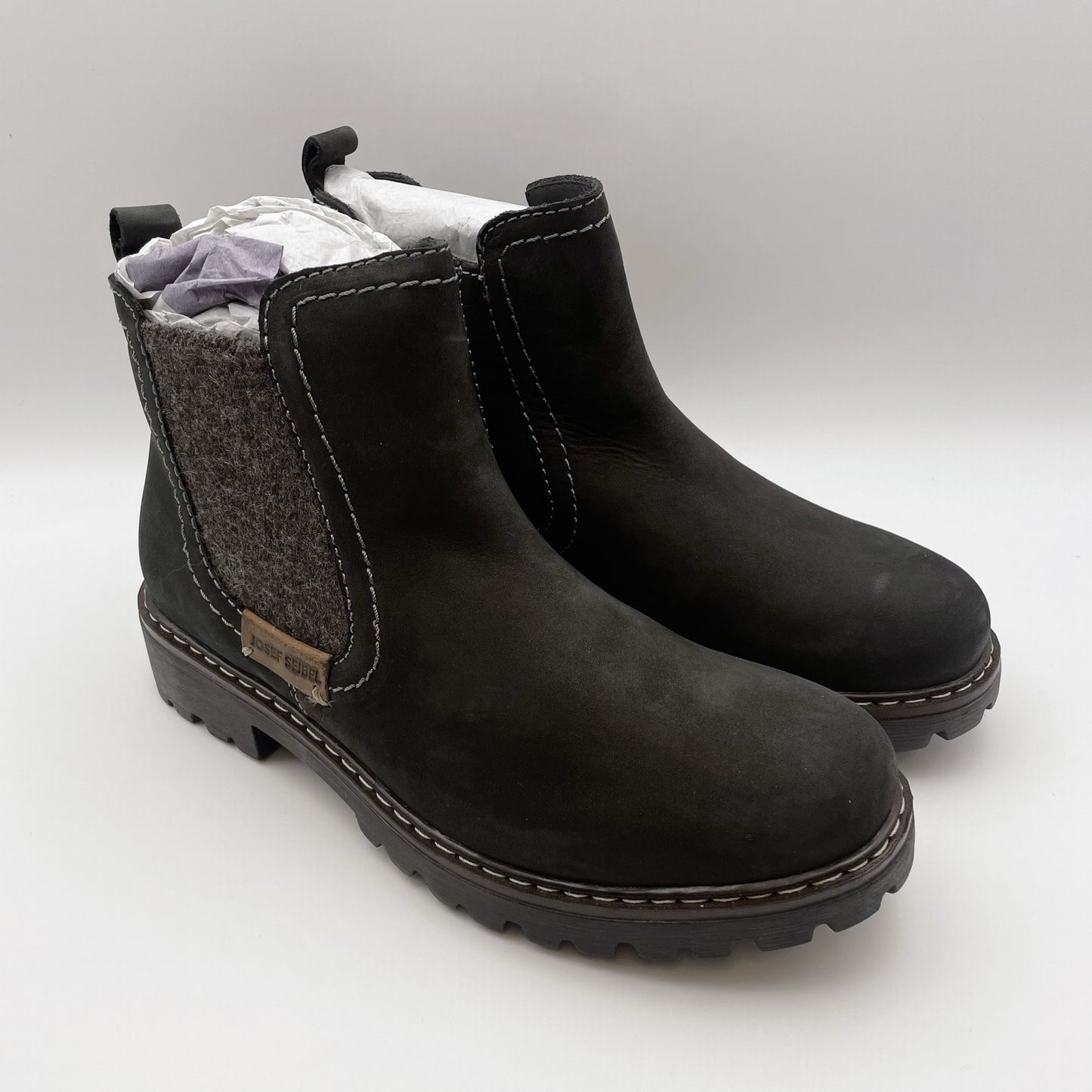 Josef Seibel Women's Marta 03 Boots Size US 8-8.5 EU 39 Black Leather