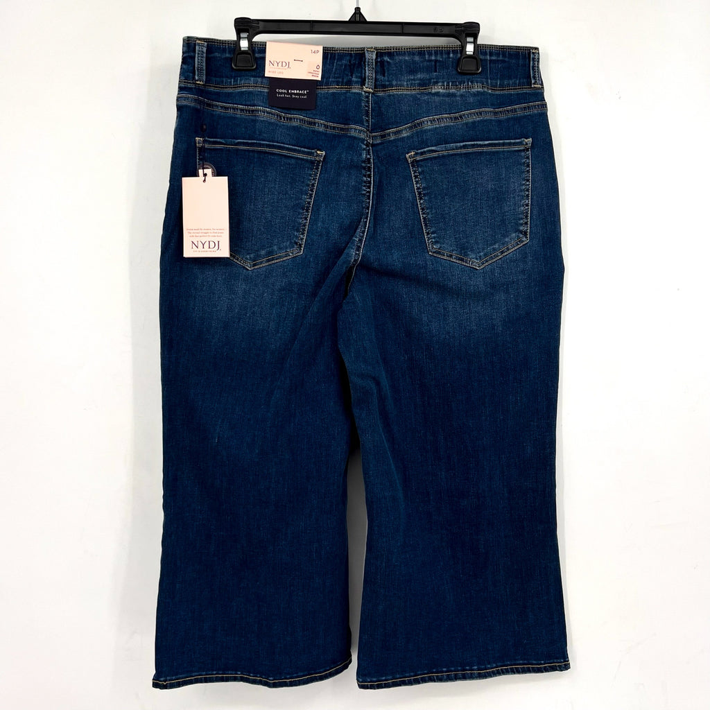 NYDJ Womens Major Wide Leg Capri Jeans 14 PETITE Serendipity Blue NWT