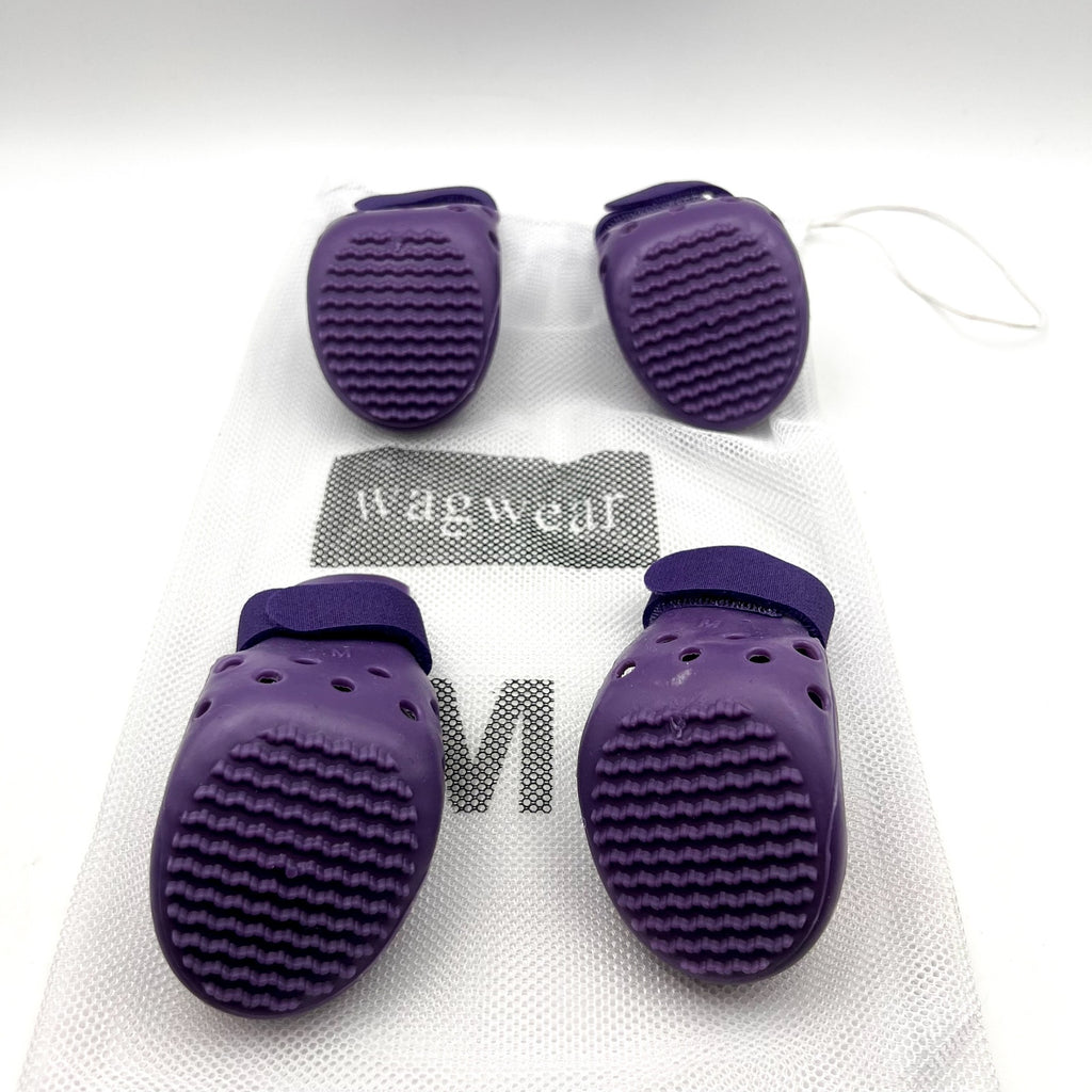 WAGWELLIES® Mojave Dot Perforated Weather Boots Medium Purple 30-50 LBS NIB