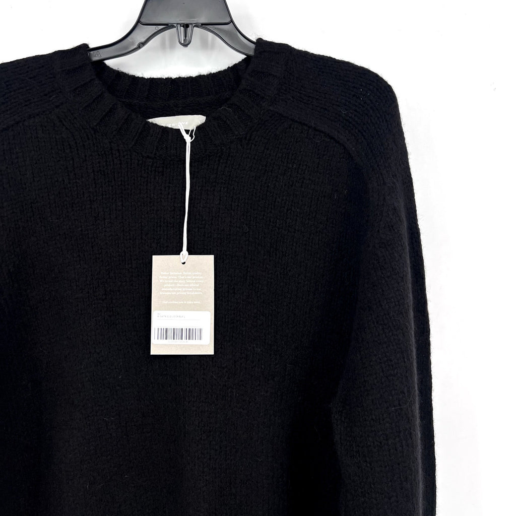 EVERLANE Men's The Cloud Crewneck Sweater Large Black Merino Wool Alpaca NWT