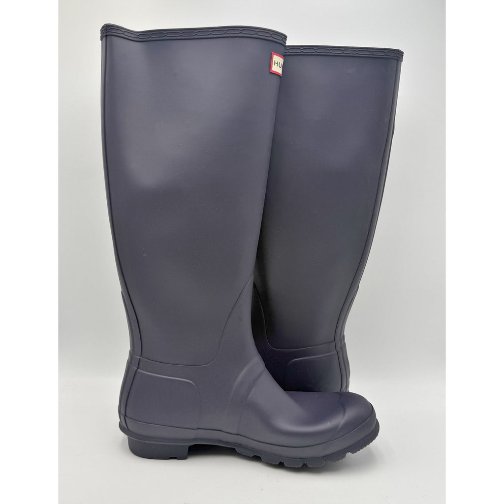 Hunter Womens Original Tall Rain Boots Size 10 Navy Blue Waterproof NWOB
