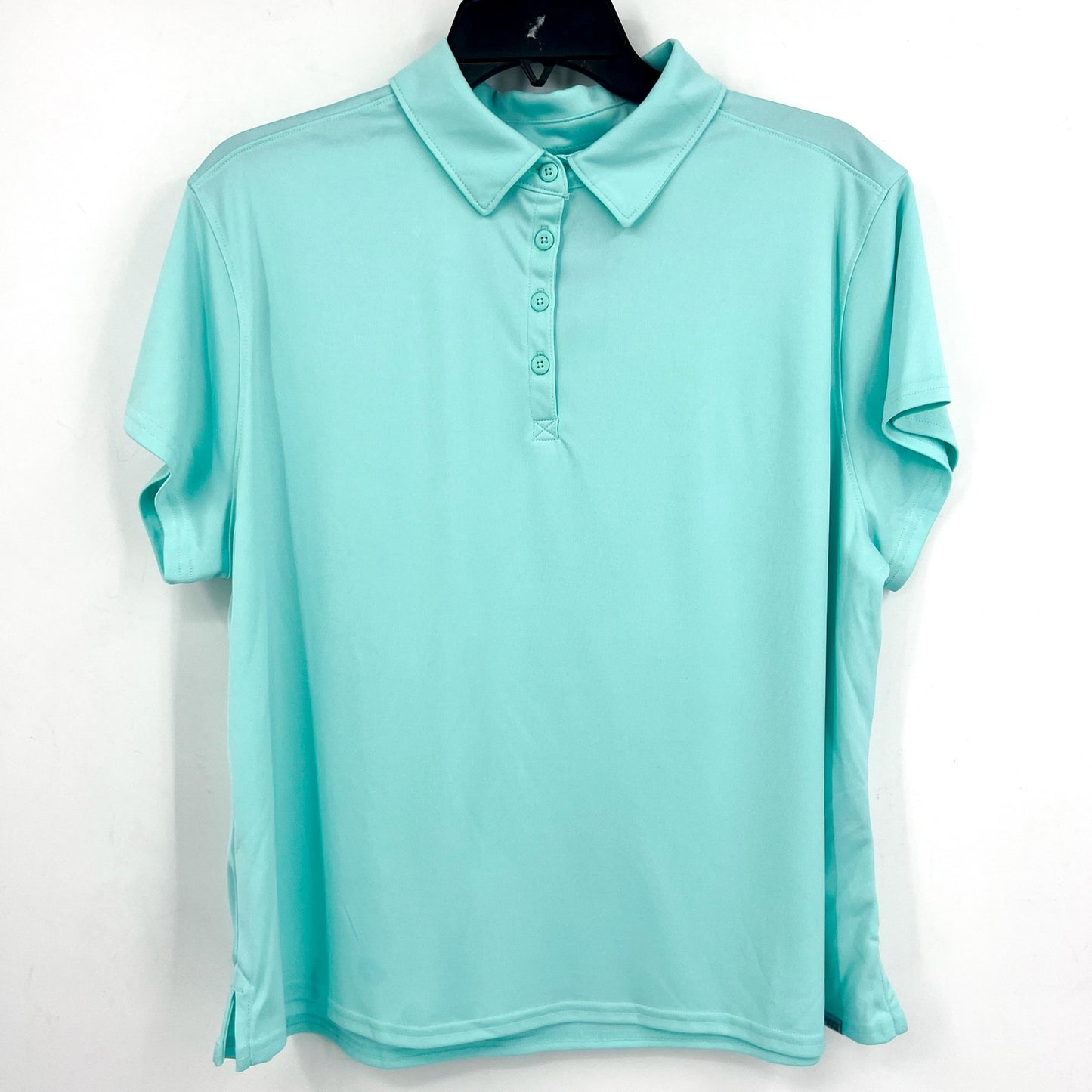 COLUMBIA Women's PFG Tidal Tee Polo Shirt XXL Blue Gulf Stream Short Sleeve NWT