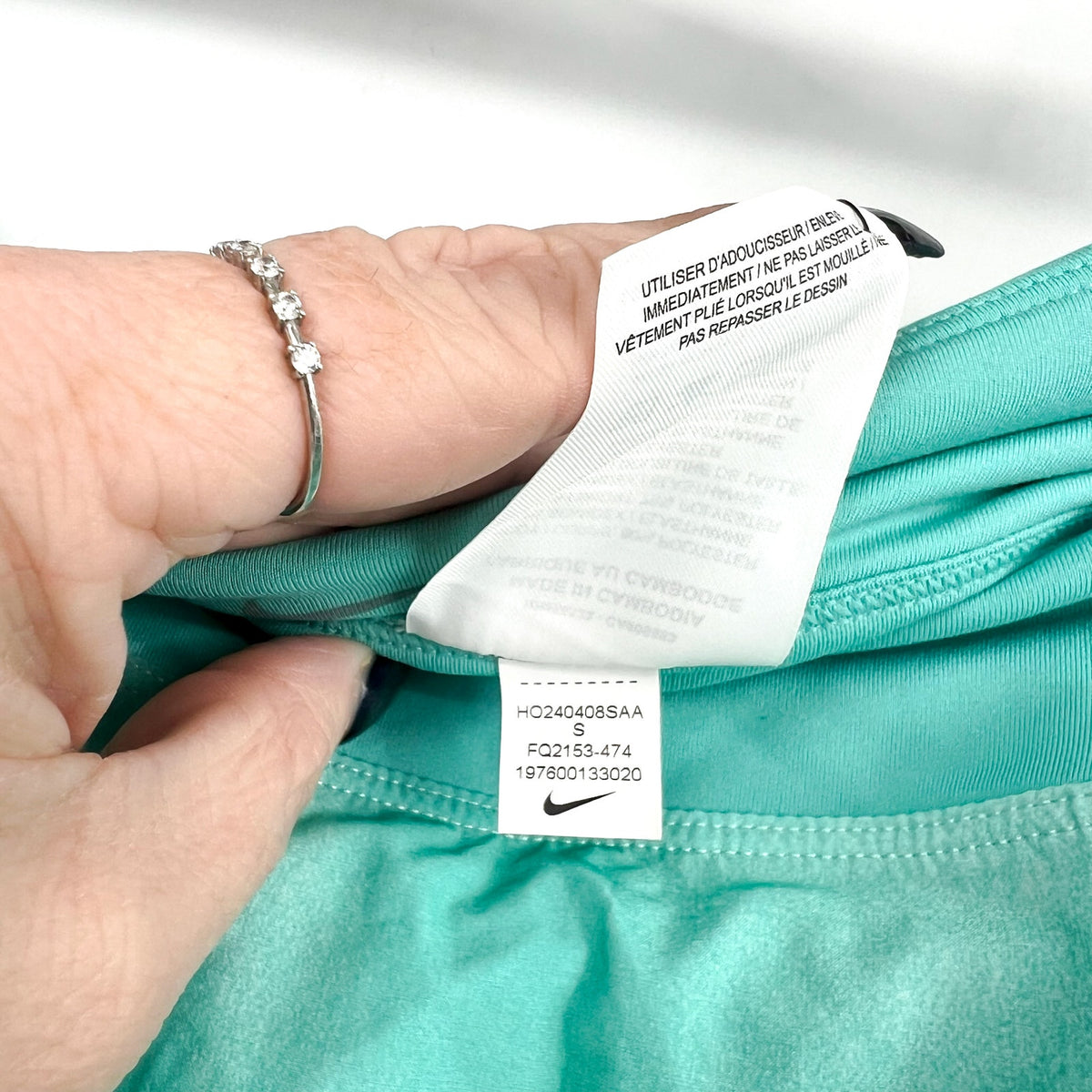 NIKE Women's Dri-Fit Pleated Tennis Skirt Small Glacier Blue Print Skort NWT