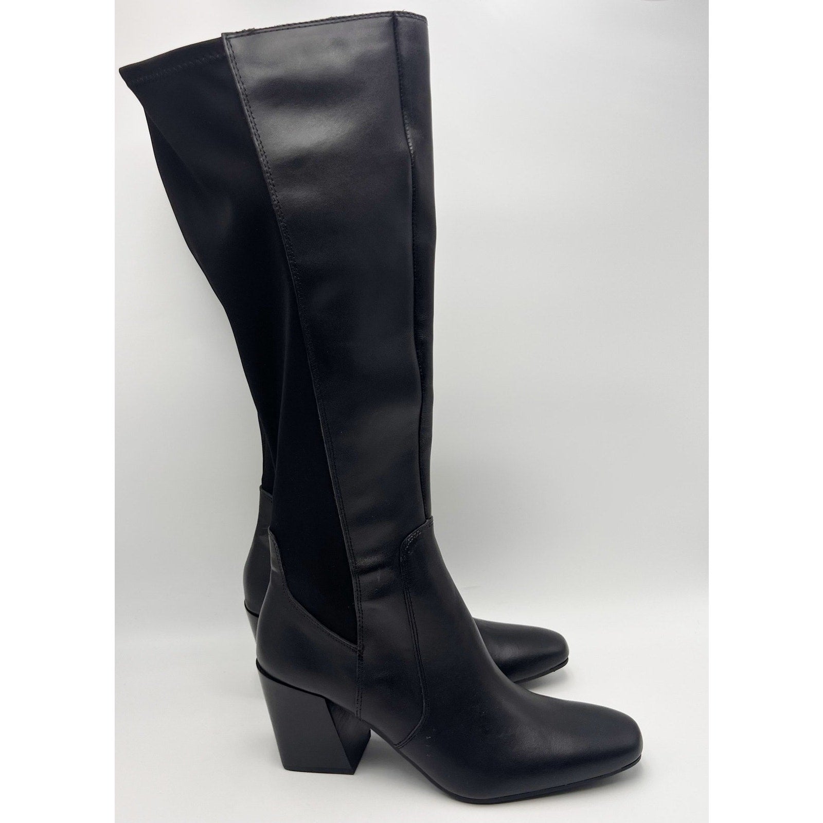 Blondo Womens Silvanna Knee High Boots Size 9 M Black Leather Waterproof NWOB