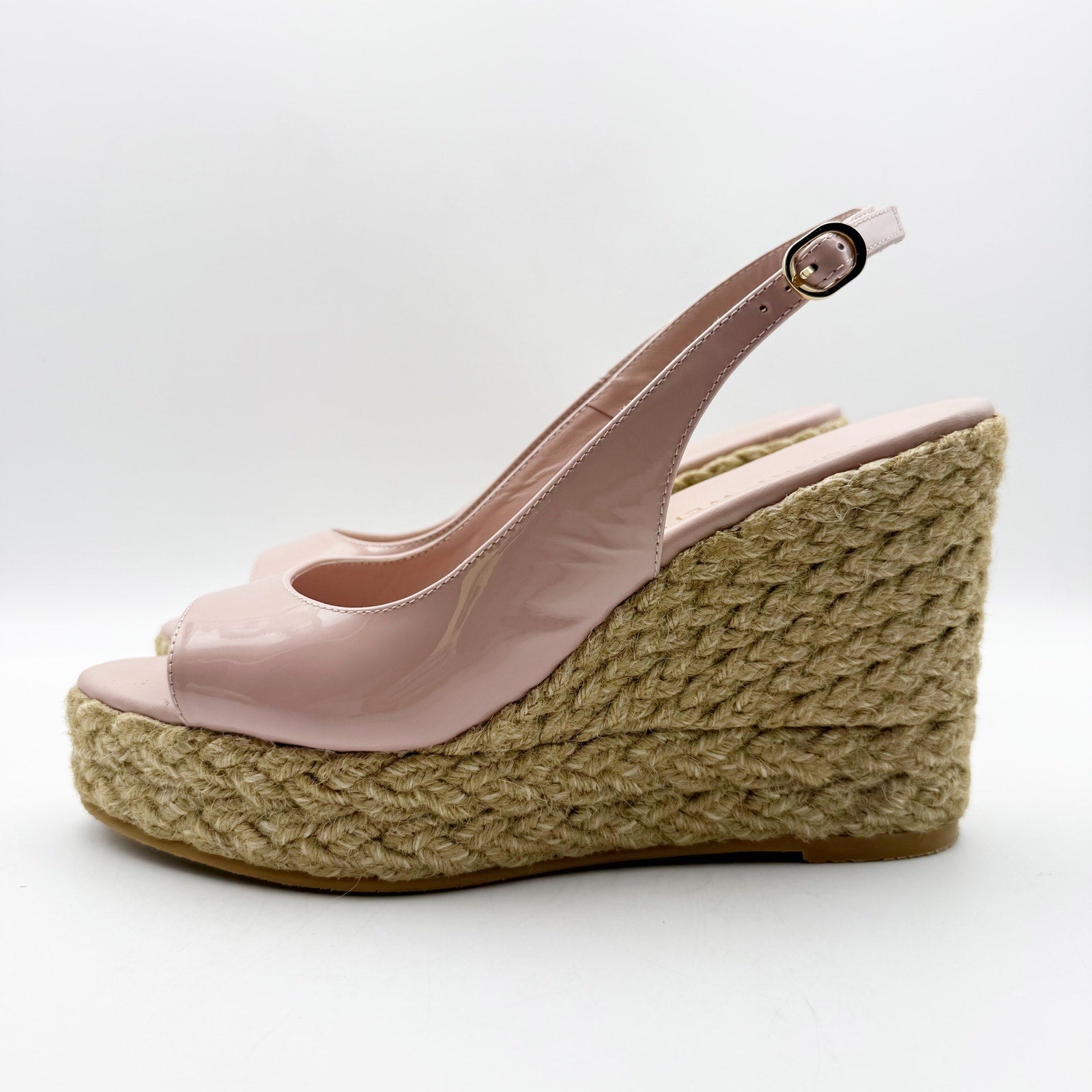 Stuart Weitzman Womens Island Sandal Espadrille Wedge US 9B EU 39.5 Pink NIB